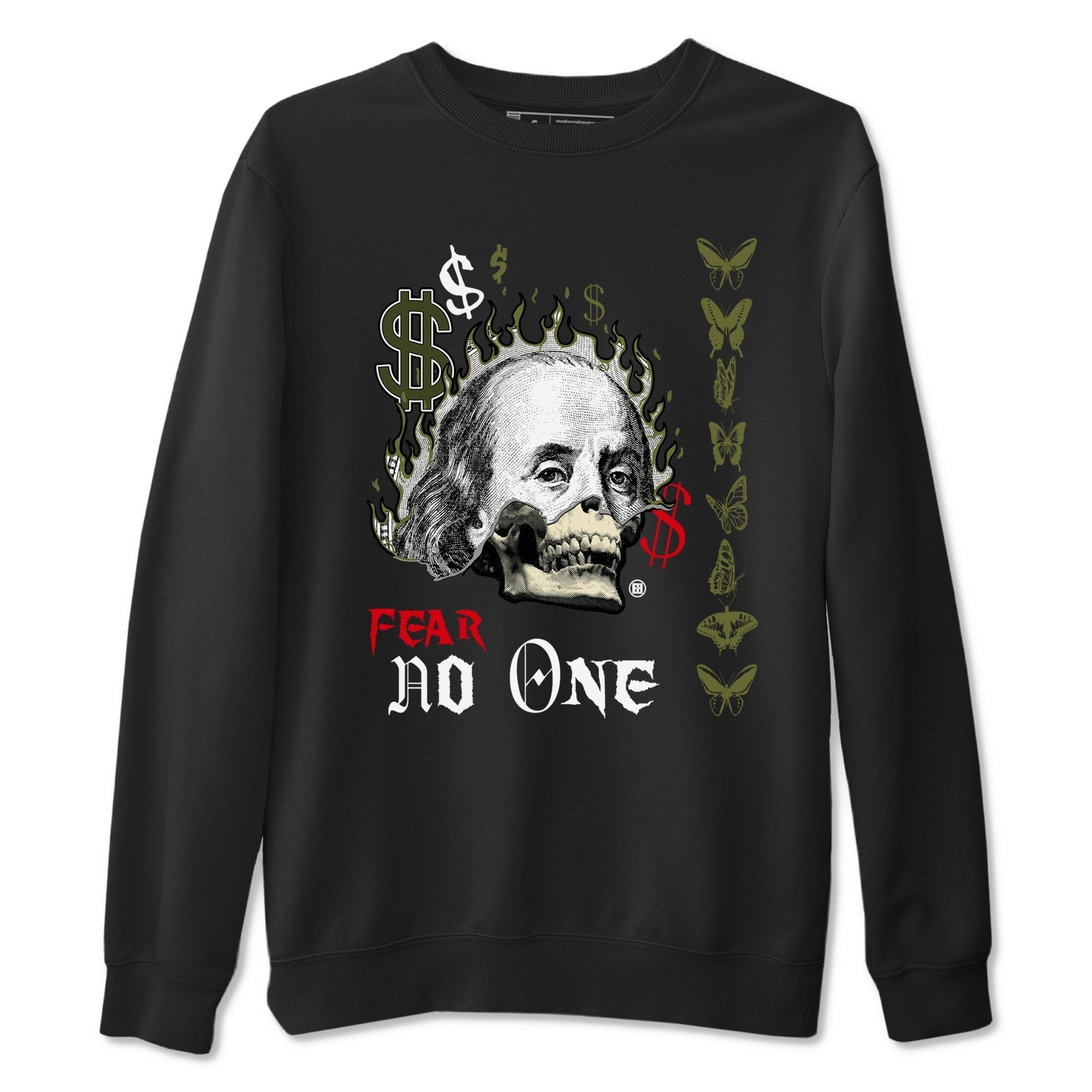 Fear No One snkmatch Tees - Air Jordan 1 Travis Scott Medium Olive