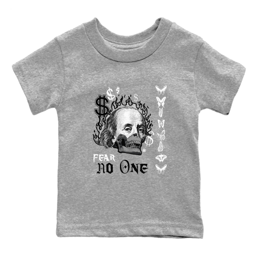 Fear No One snkmatch Tees Kids - Air Jordan 1 Wolf Grey