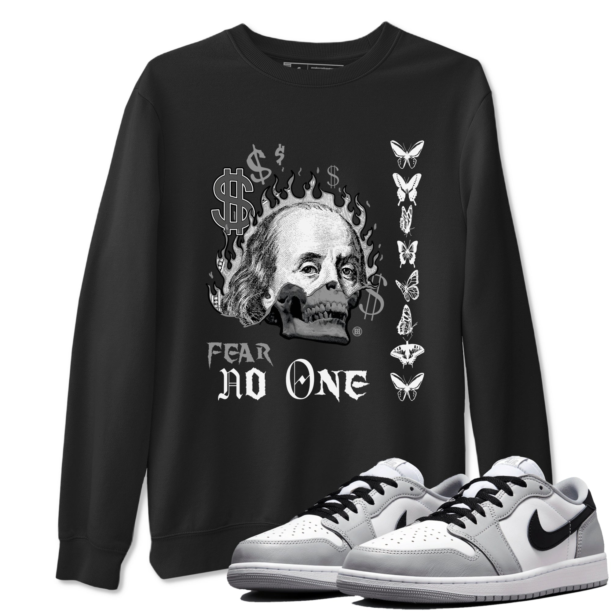 Fear No One snkmatch Tees - Air Jordan 1 Wolf Grey