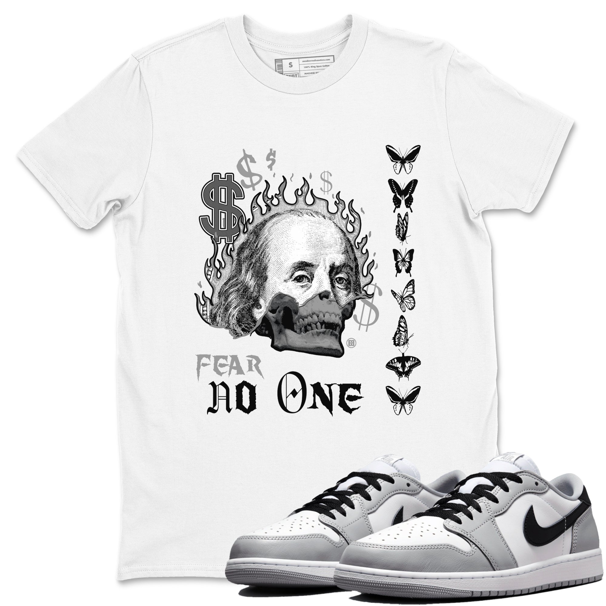 Fear No One snkmatch Tees - Air Jordan 1 Wolf Grey
