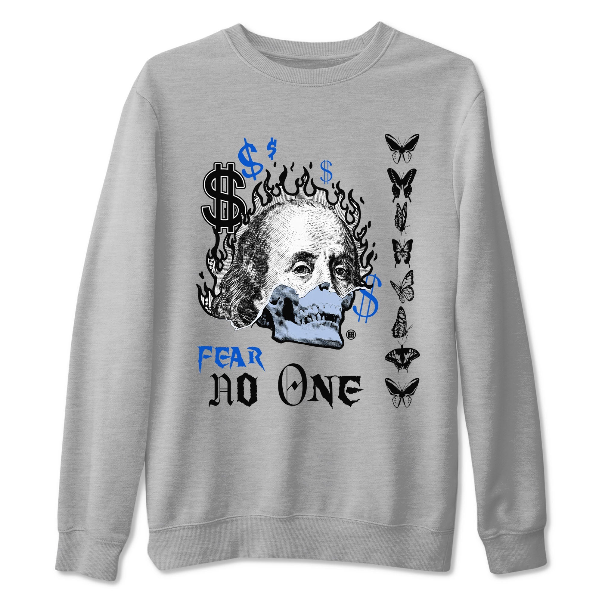 Fear No One snkmatch Tees - Air Jordan 11 Black and Varsity Royal