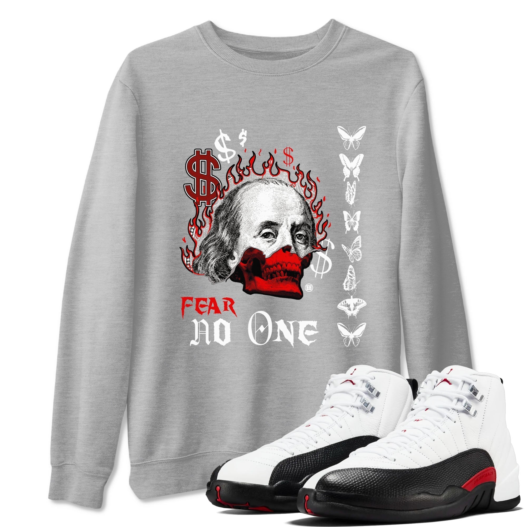 Fear No One snkmatch Tees - Air Jordan 12 Taxi Flip