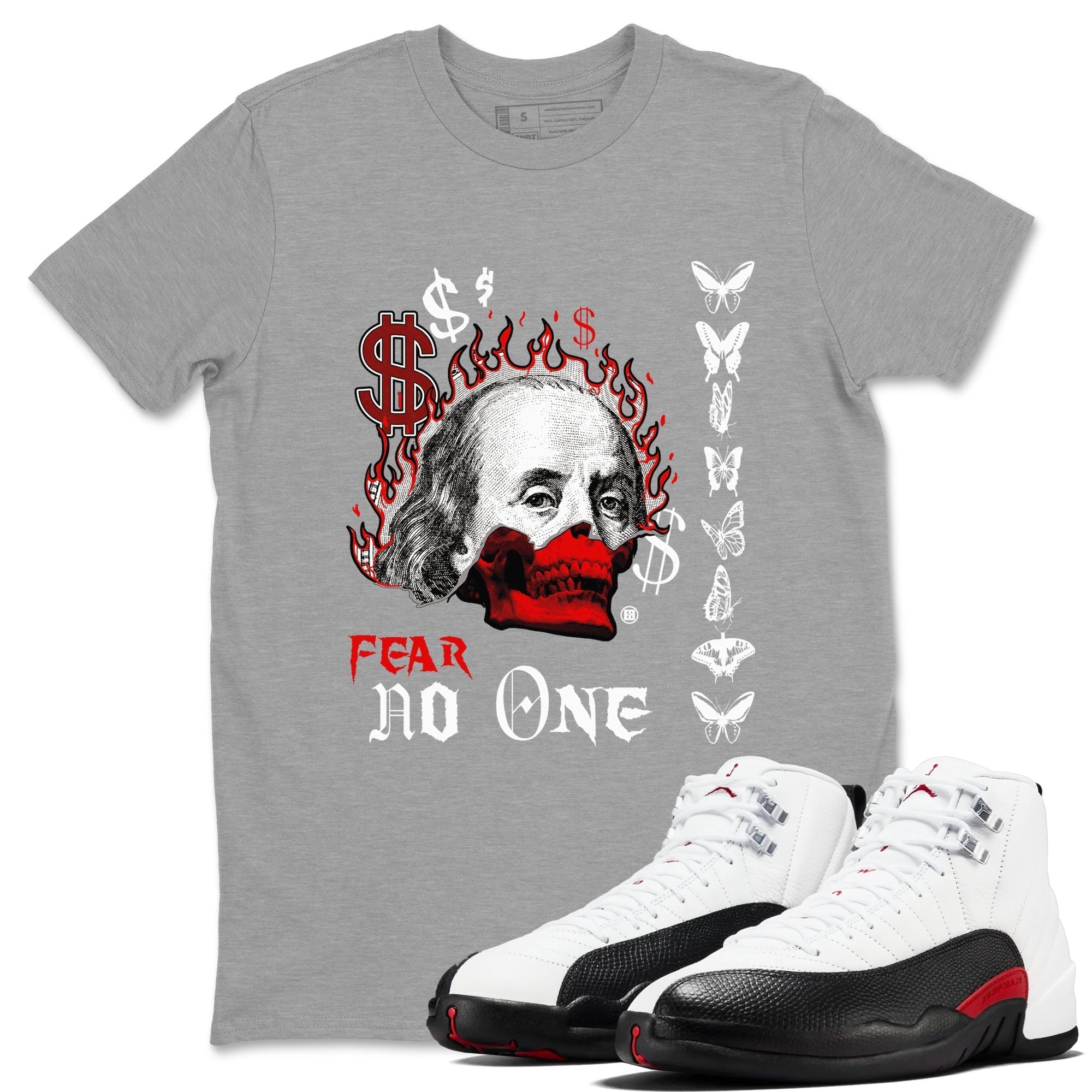 Fear No One snkmatch Tees - Air Jordan 12 Taxi Flip