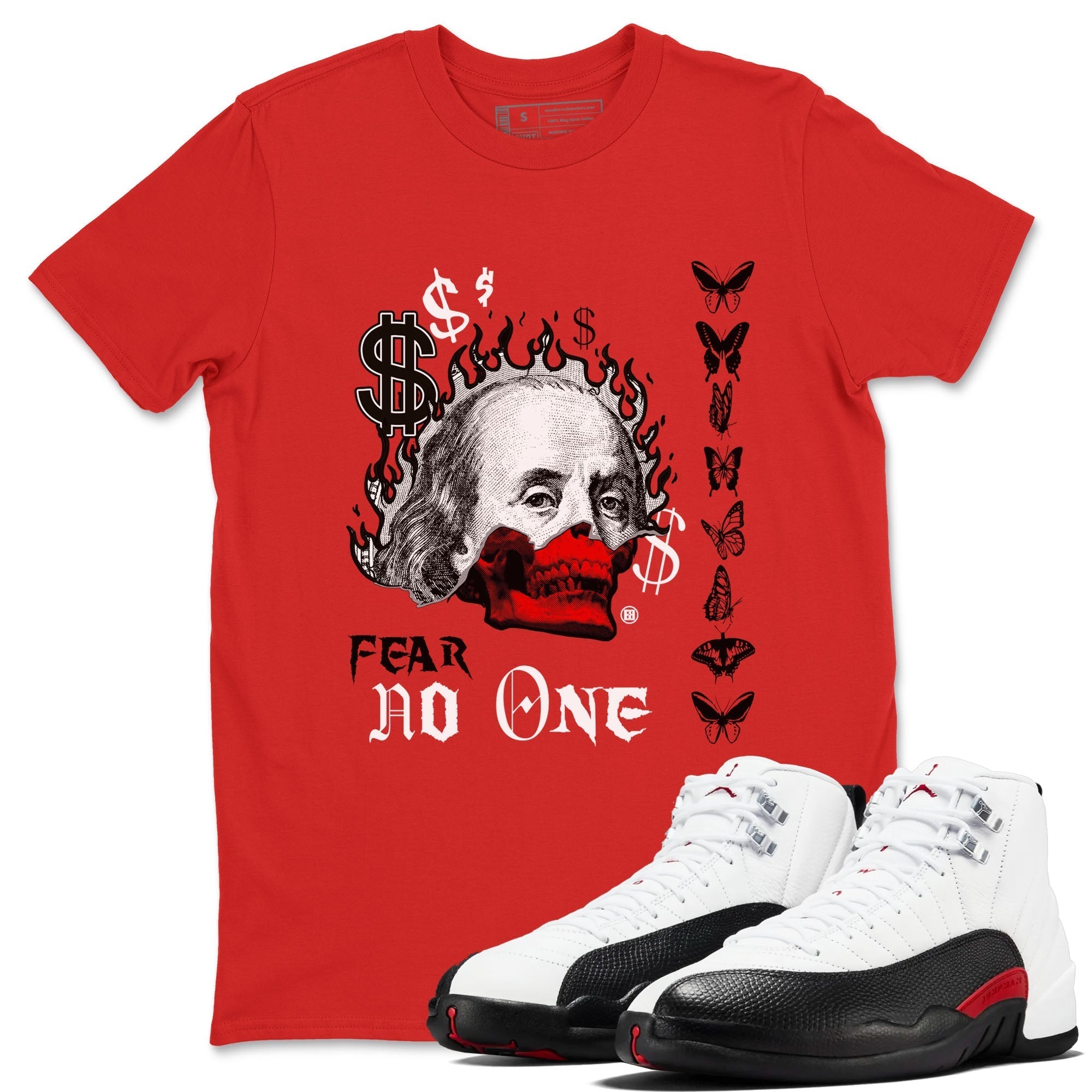 Fear No One snkmatch Tees - Air Jordan 12 Taxi Flip