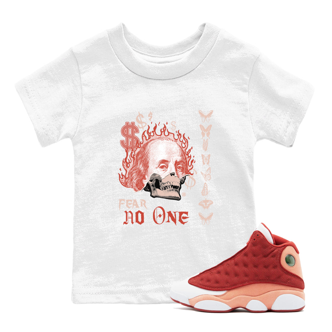 Fear No One snkmatch Tees Kids - Air Jordan 13 Dune Red
