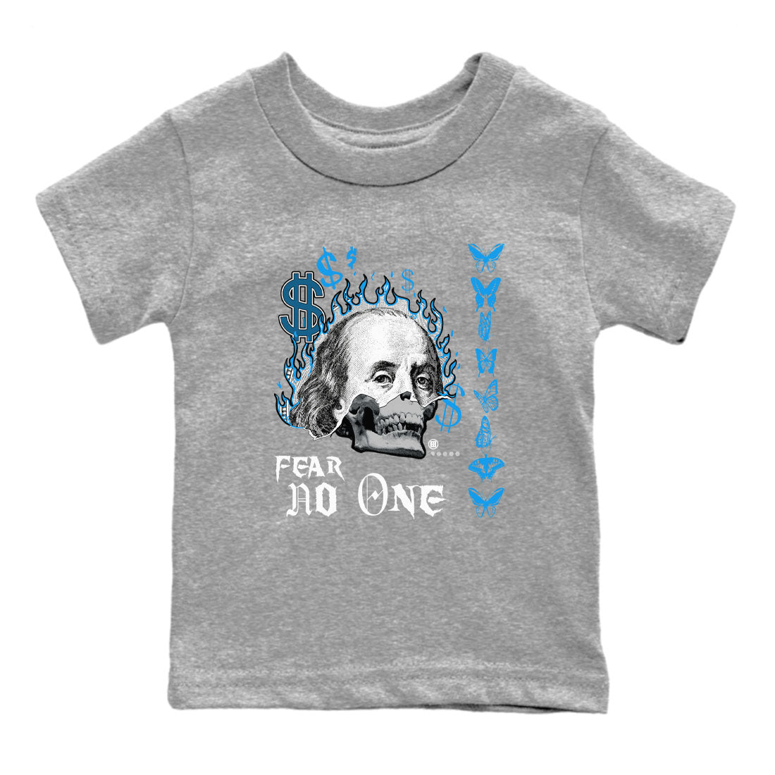 Fear No One snkmatch Tees Kids - Air Jordan 4 Military Blue