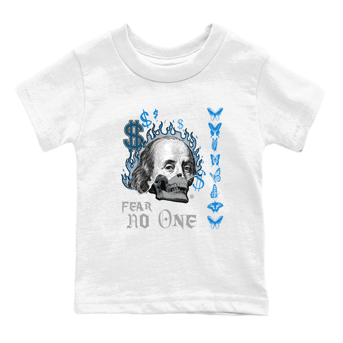Fear No One snkmatch Tees Kids - Air Jordan 4 Military Blue