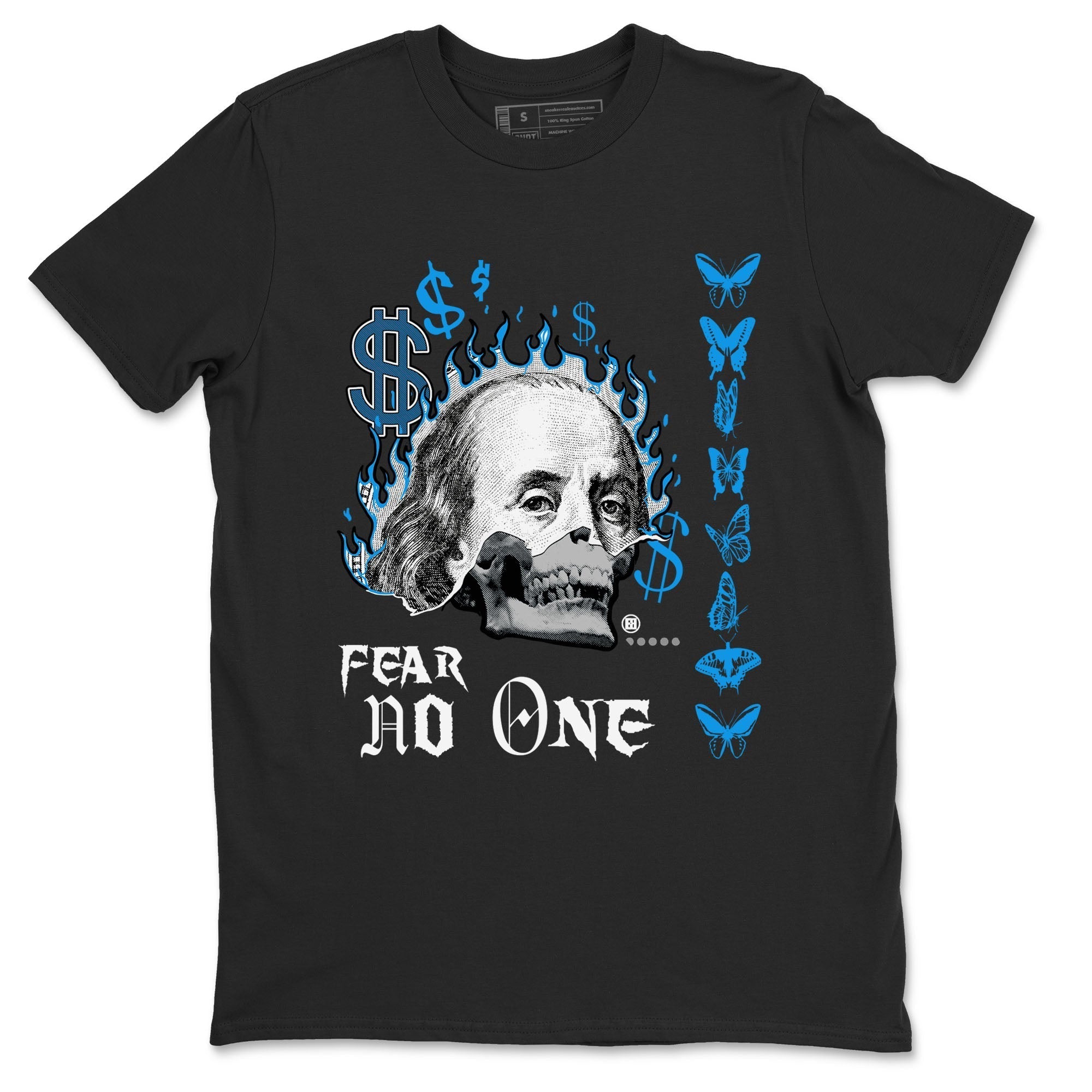 Fear No One snkmatch Tees - Air Jordan 4 Military Blue