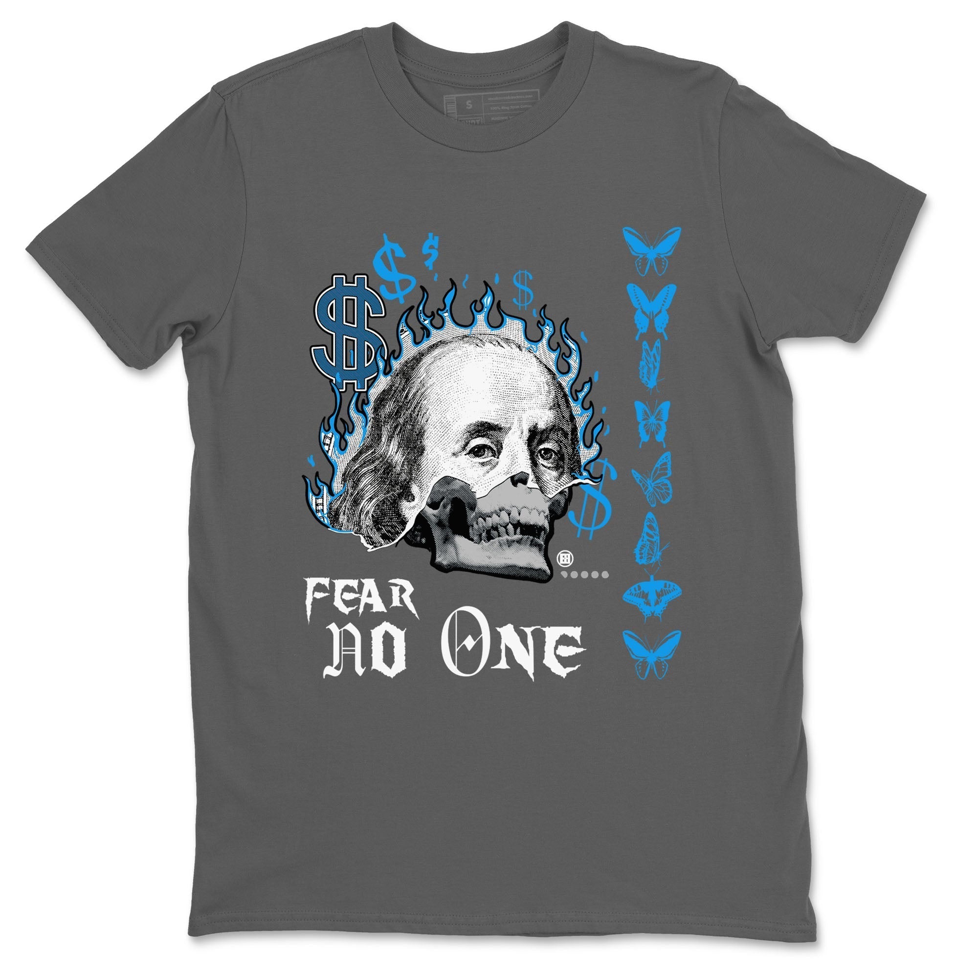 Fear No One snkmatch Tees - Air Jordan 4 Military Blue