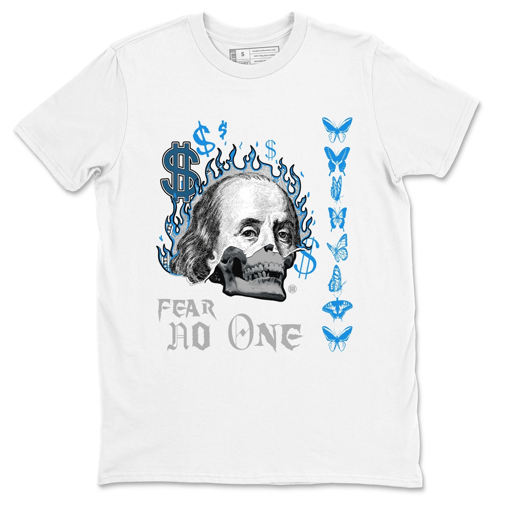 Fear No One snkmatch Tees - Air Jordan 4 Military Blue