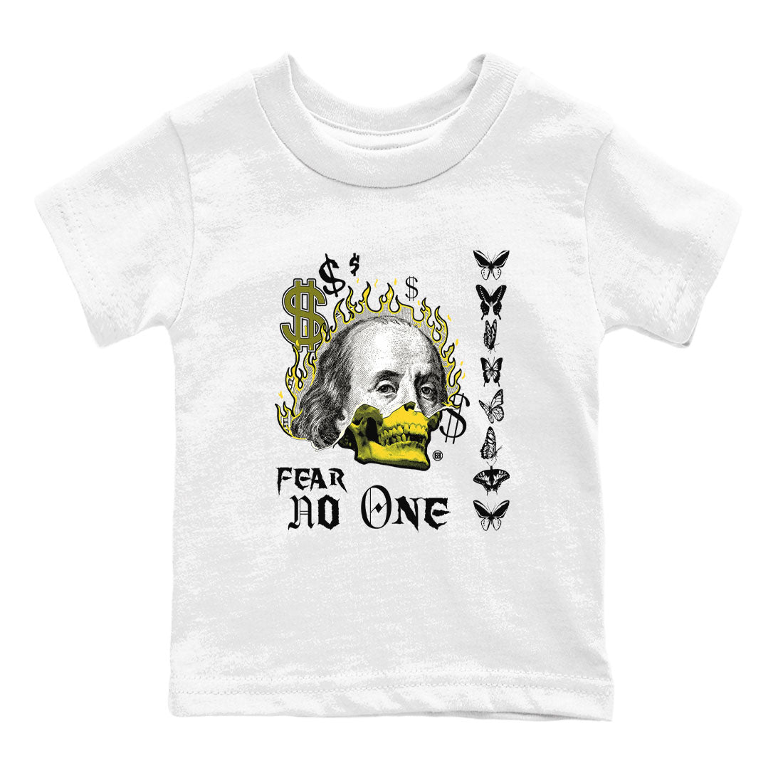 Fear No One snkmatch Tees Kids - Air Jordan 4 Vivid Sulfur