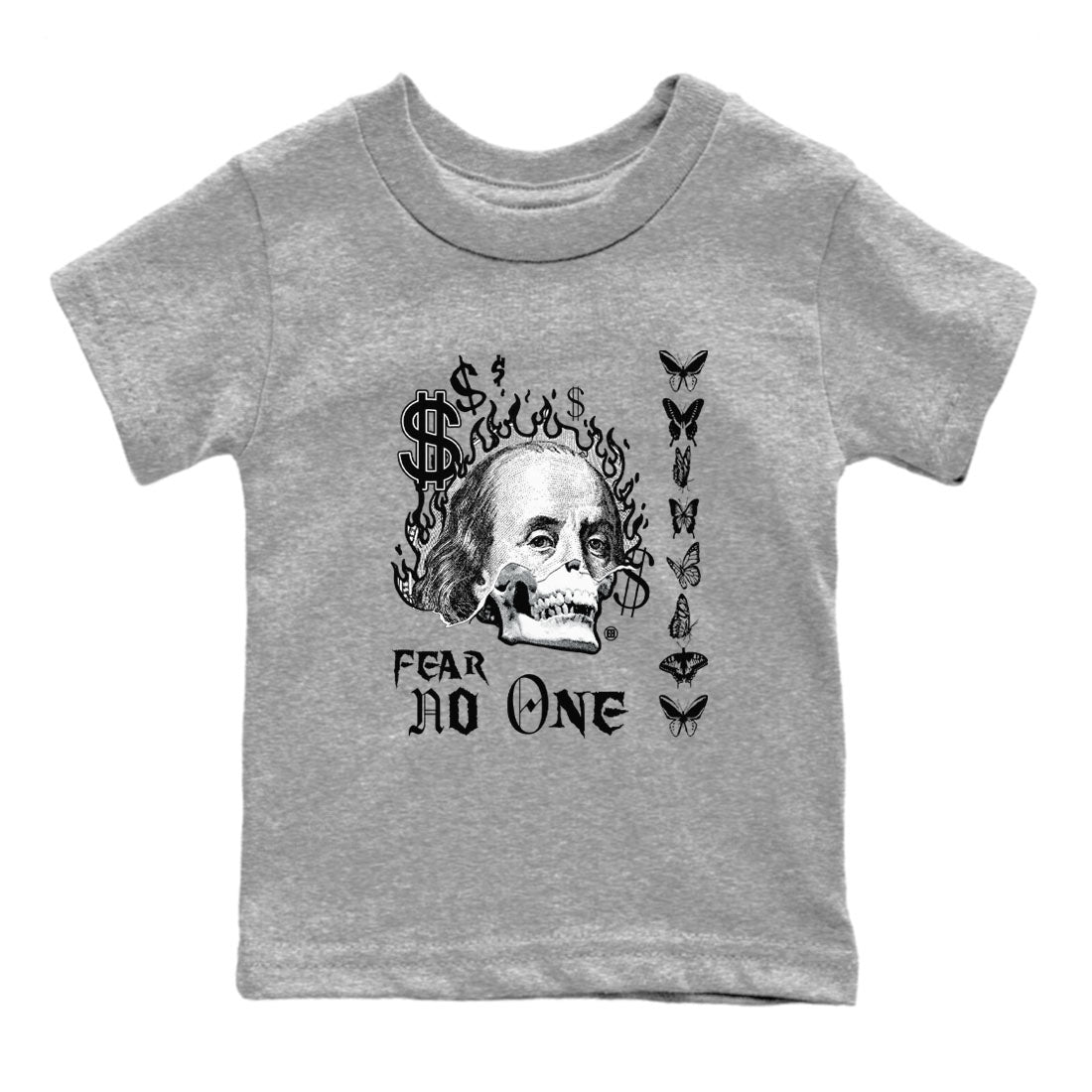 Fear No One snkmatch Tees Kids - Air Jordan 4 White Thunder