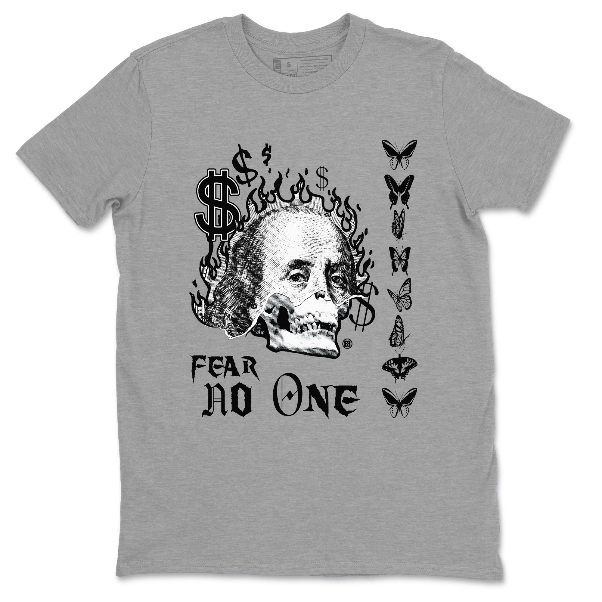 Fear No One snkmatch Tees - Air Jordan 4 White Thunder