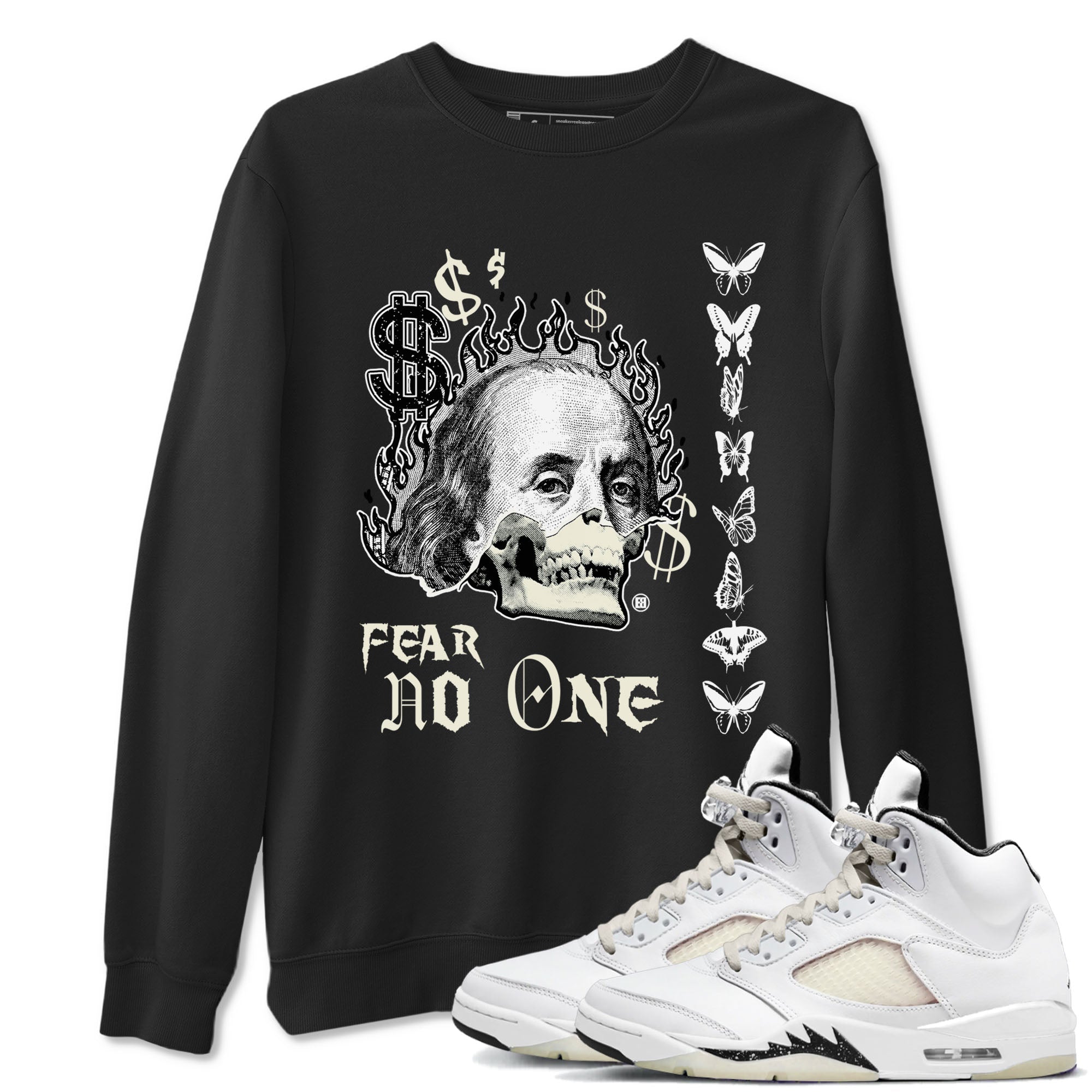 Fear No One snkmatch Tees - Air Jordan 5 Sail
