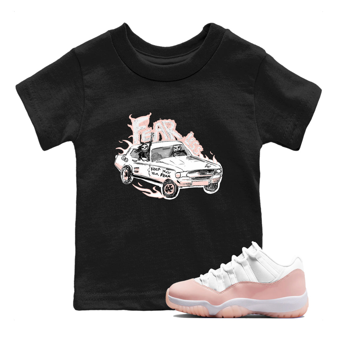 Fearless Car snkmatch Tees Kids - Air Jordan 11 Legend Pink