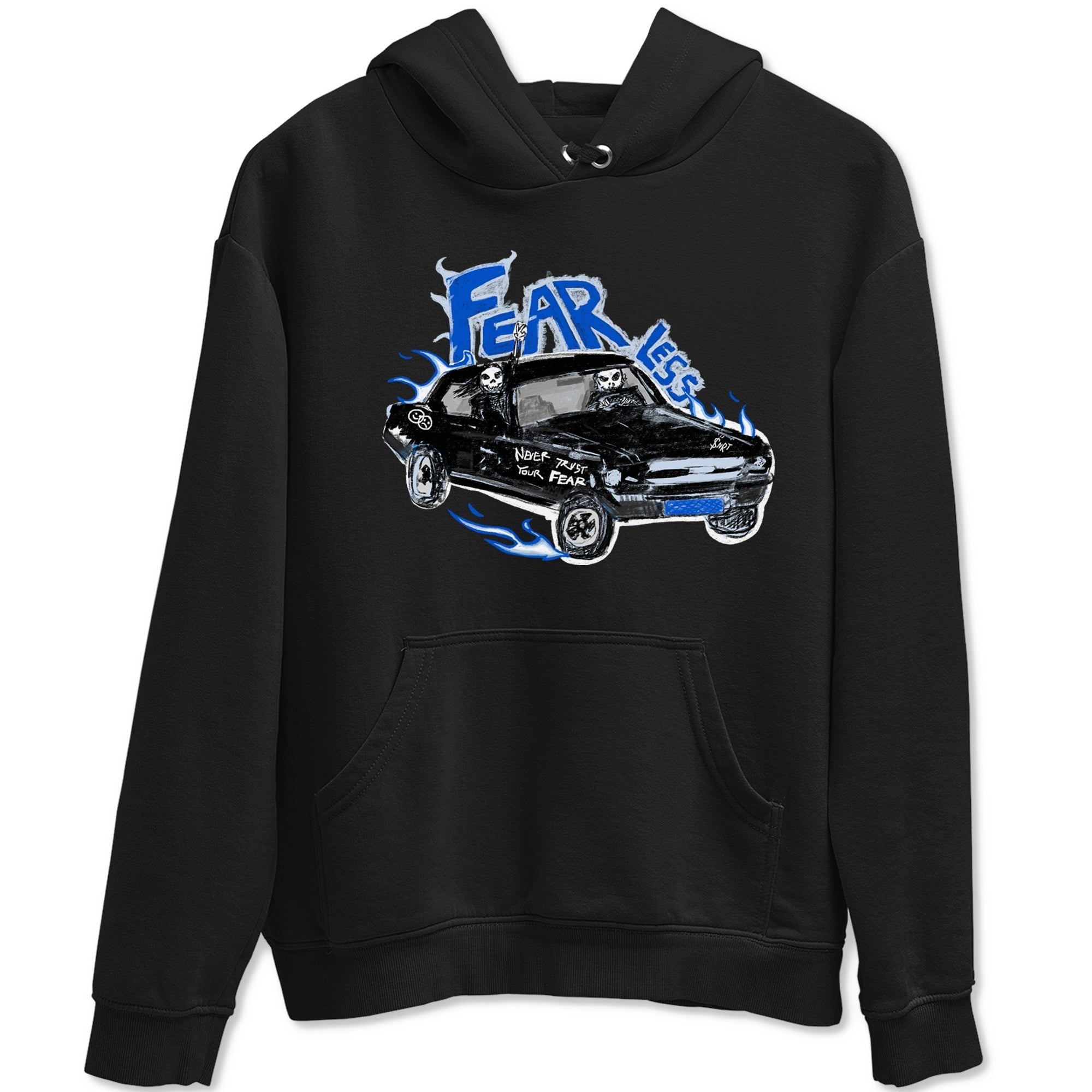 Fearless Car snkmatch Tees - Air Jordan 11 Black and Varsity Royal