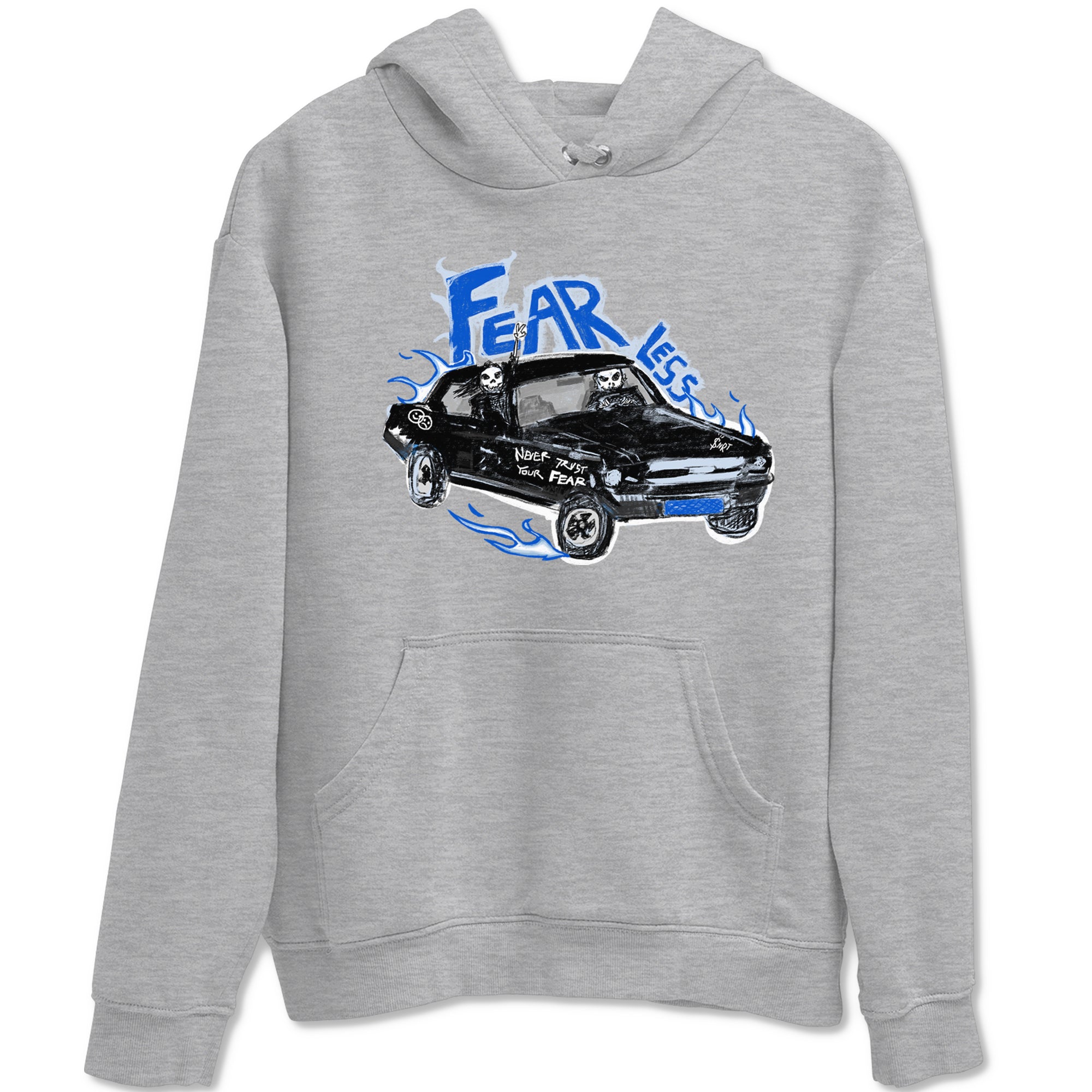 Fearless Car snkmatch Tees - Air Jordan 11 Black and Varsity Royal