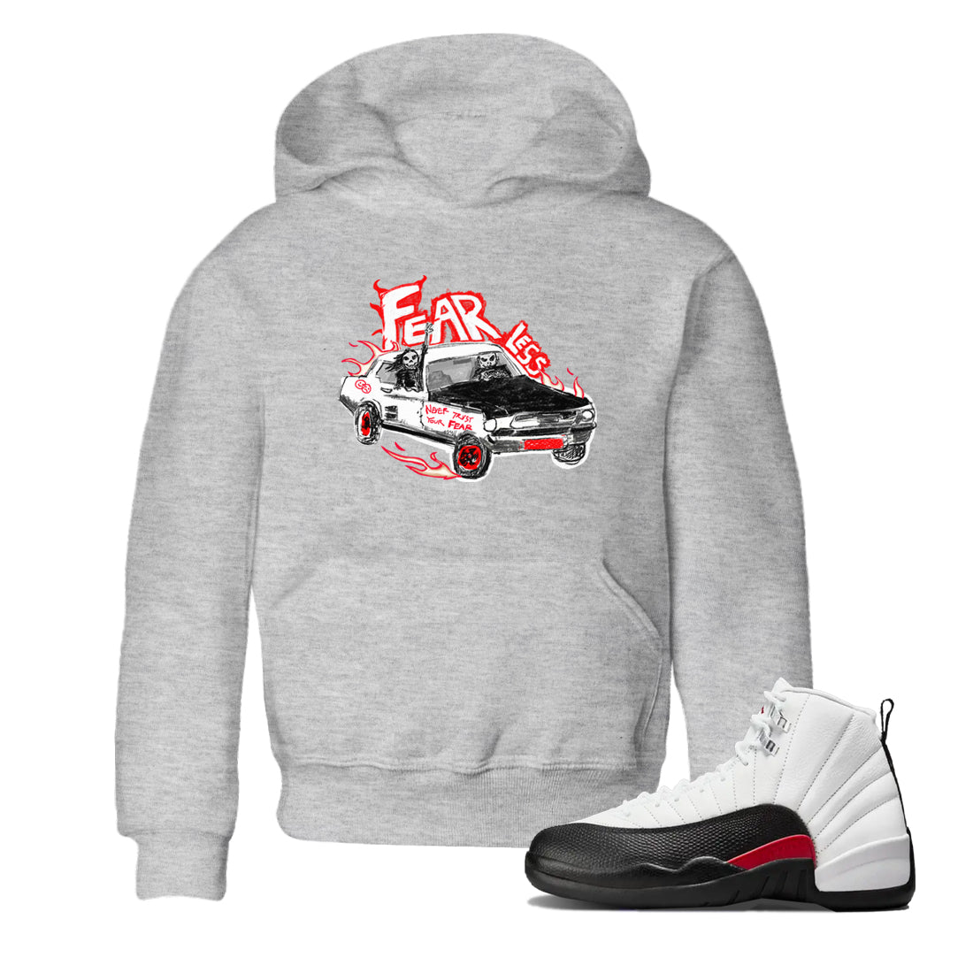 Fearless Car snkmatch Tees Kids - Air Jordan 12 Taxi Flip