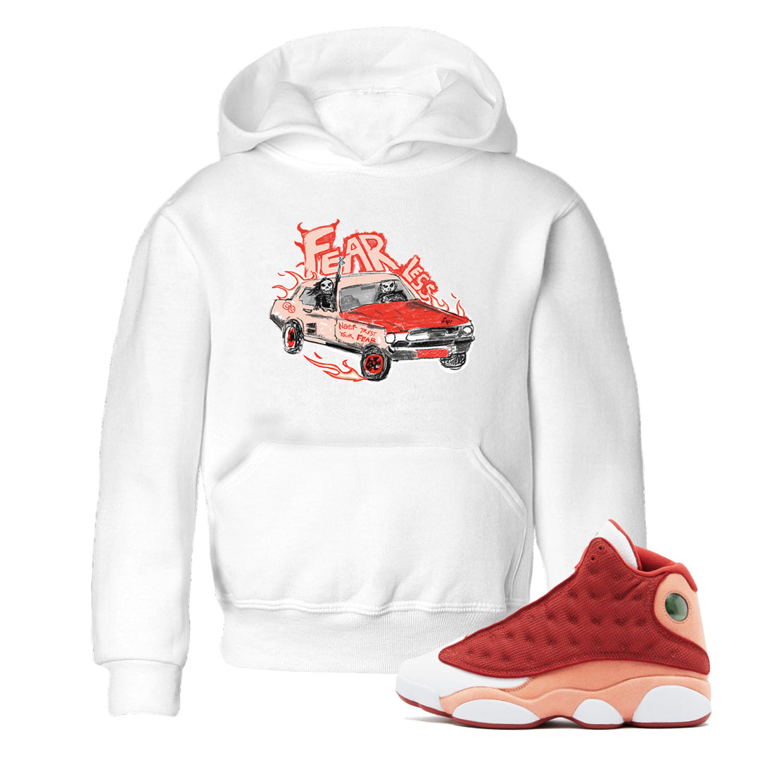 Fearless Car snkmatch Tees Kids - Air Jordan 13 Dune Red