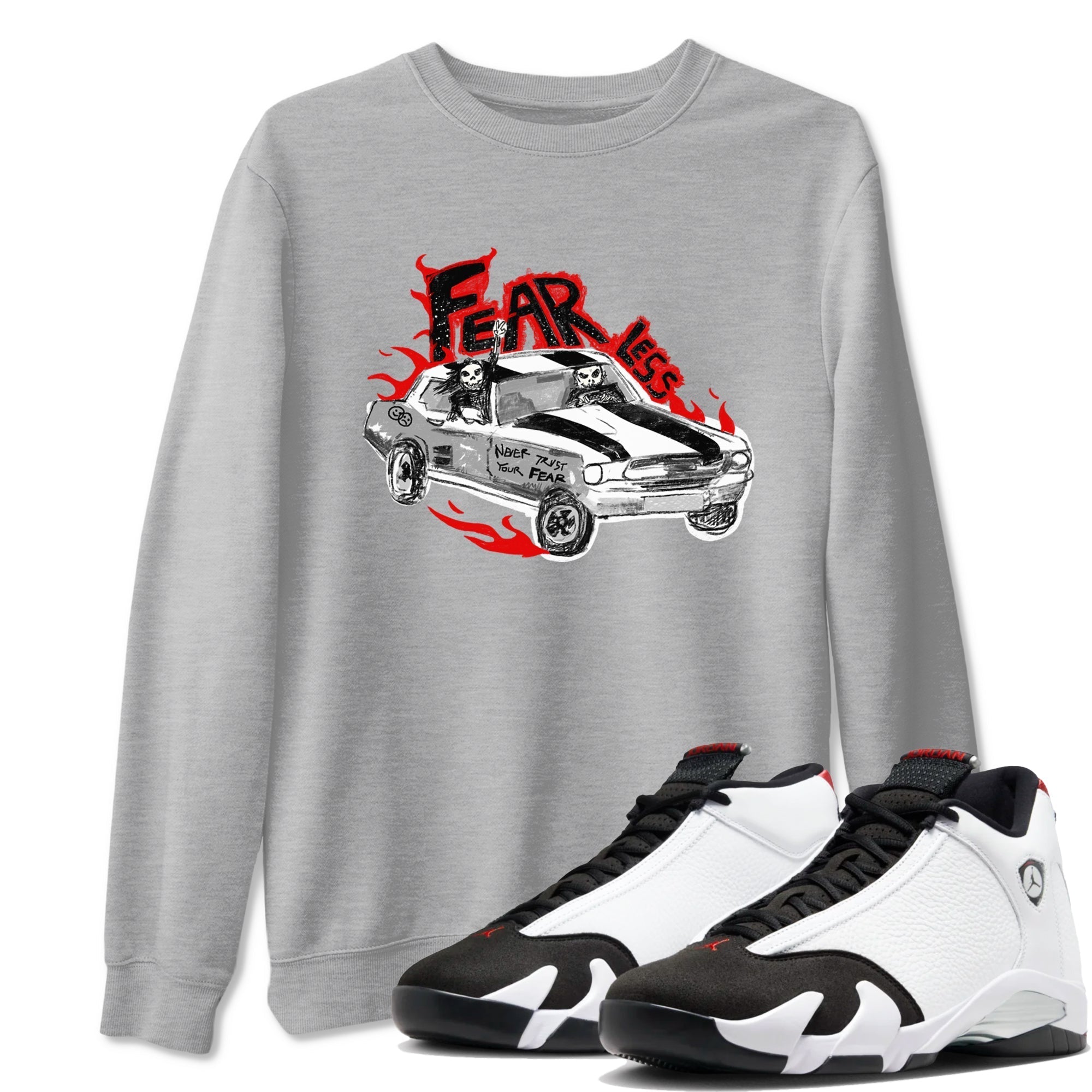 Fearless Car snkmatch Tees - Air Jordan 14 Black Toe
