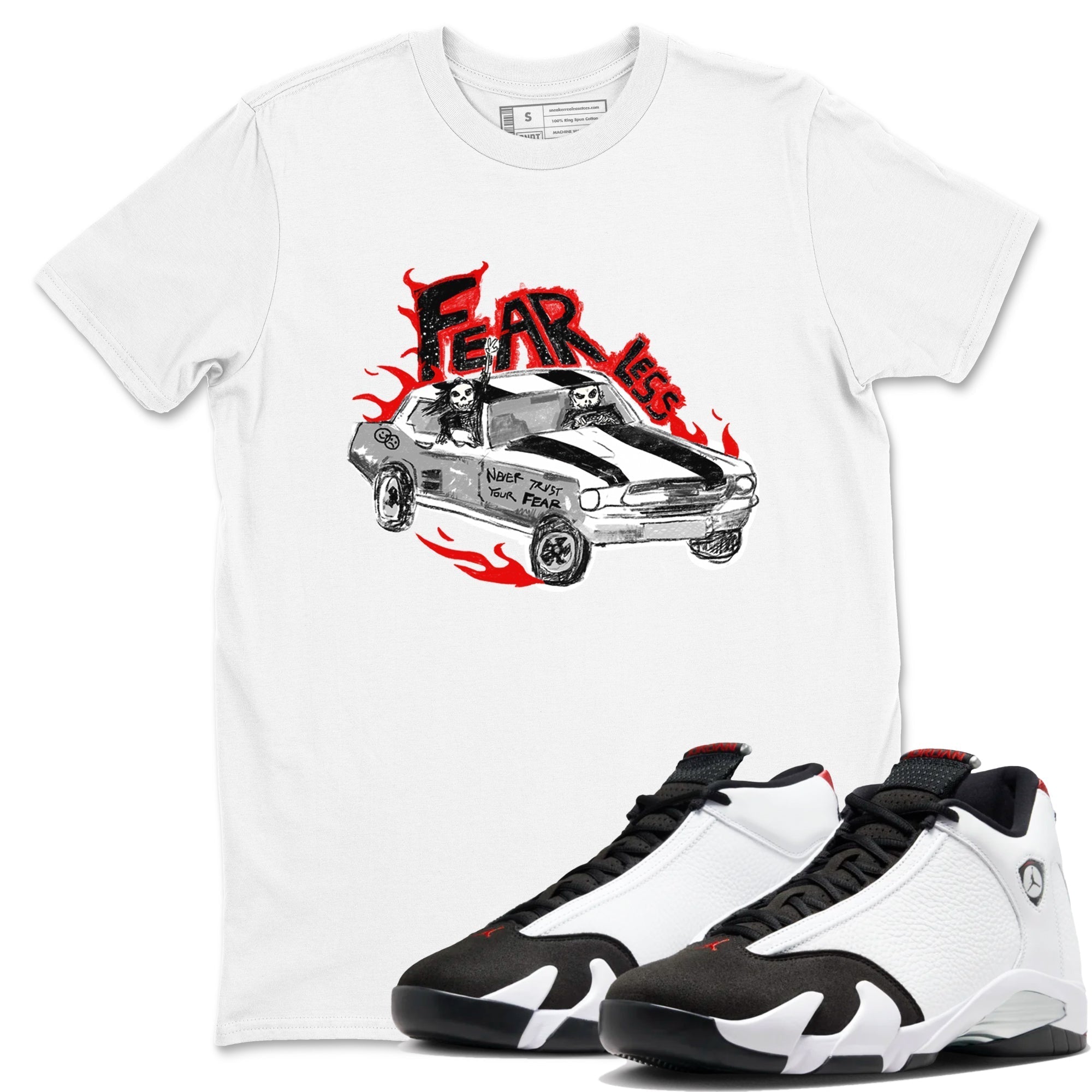 Fearless Car snkmatch Tees - Air Jordan 14 Black Toe