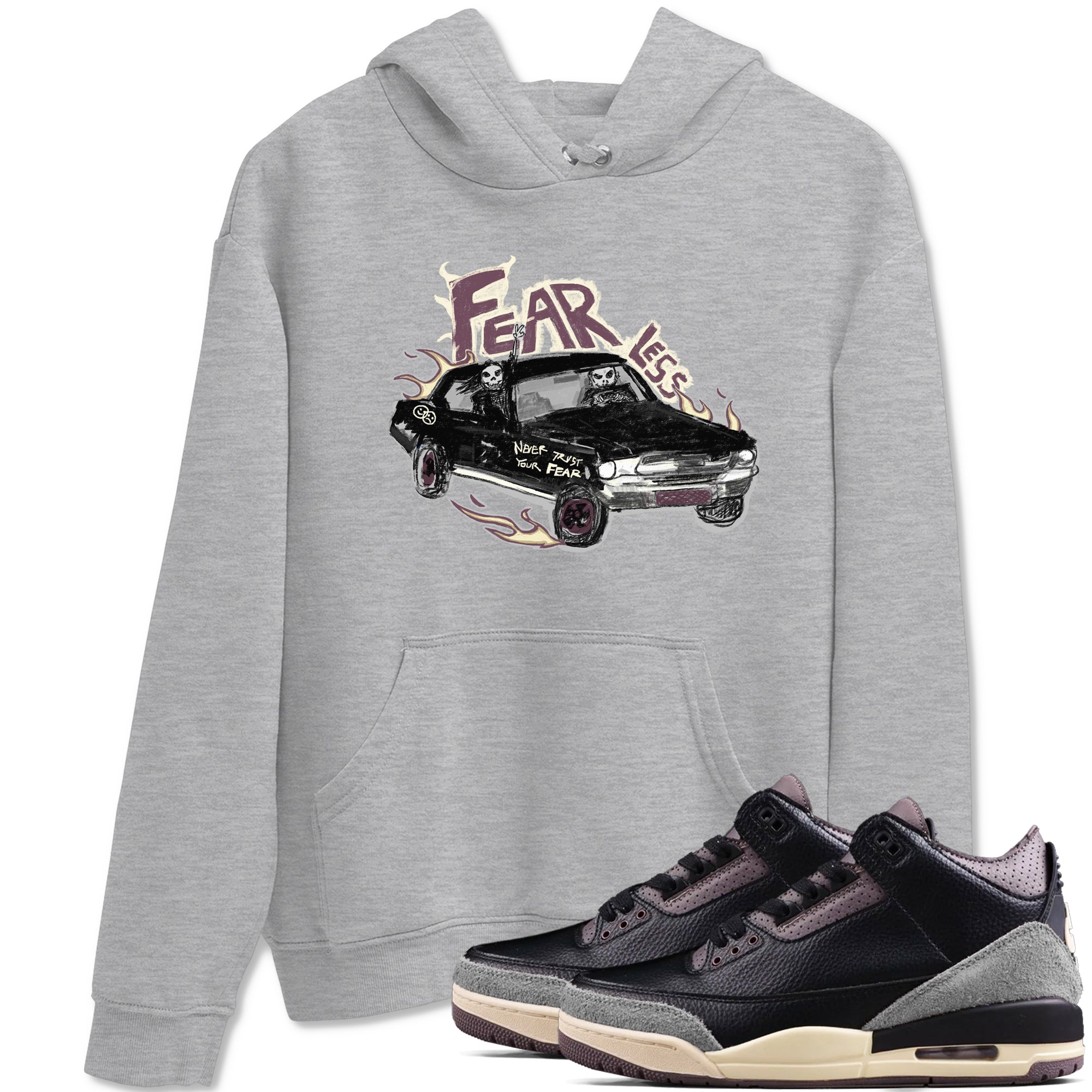 Fearless Car snkmatch Tees - Air Jordan 3 A Ma Maniere x Black