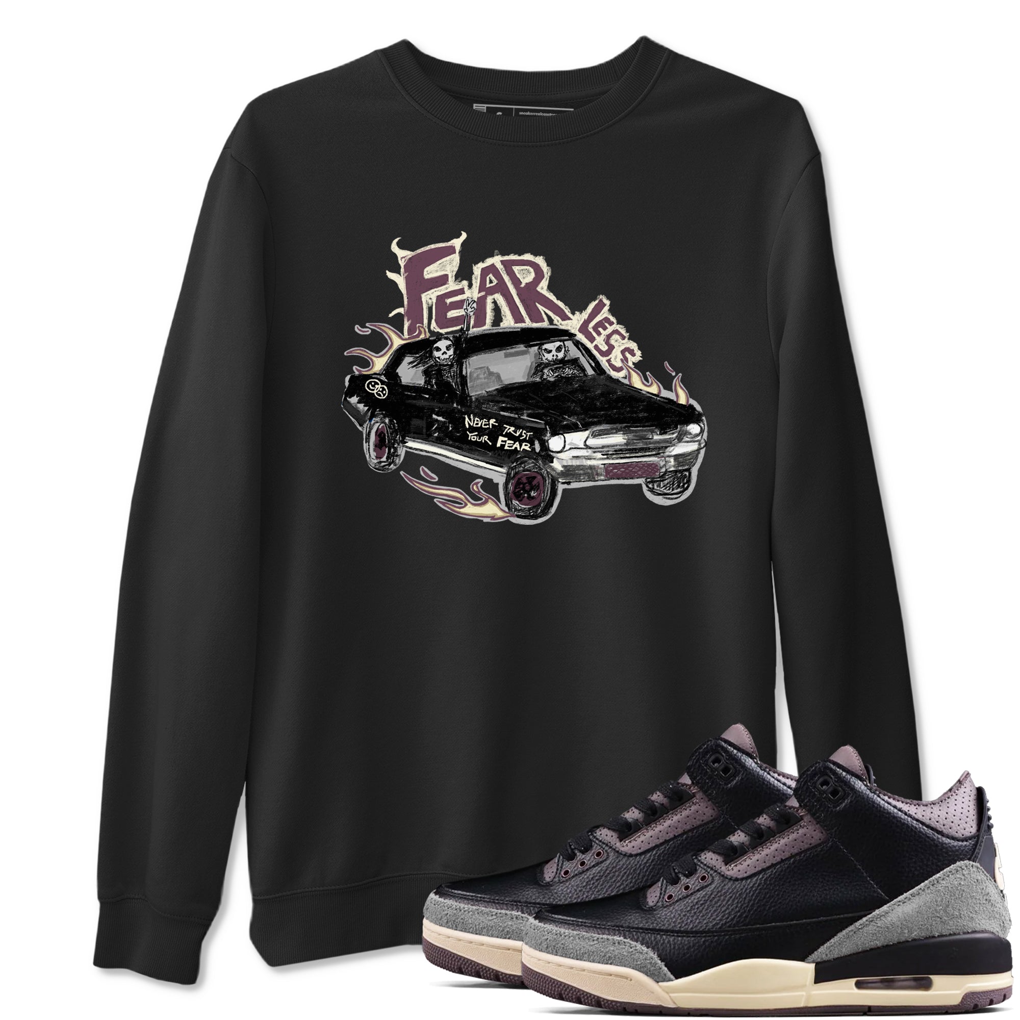 Fearless Car snkmatch Tees - Air Jordan 3 A Ma Maniere x Black
