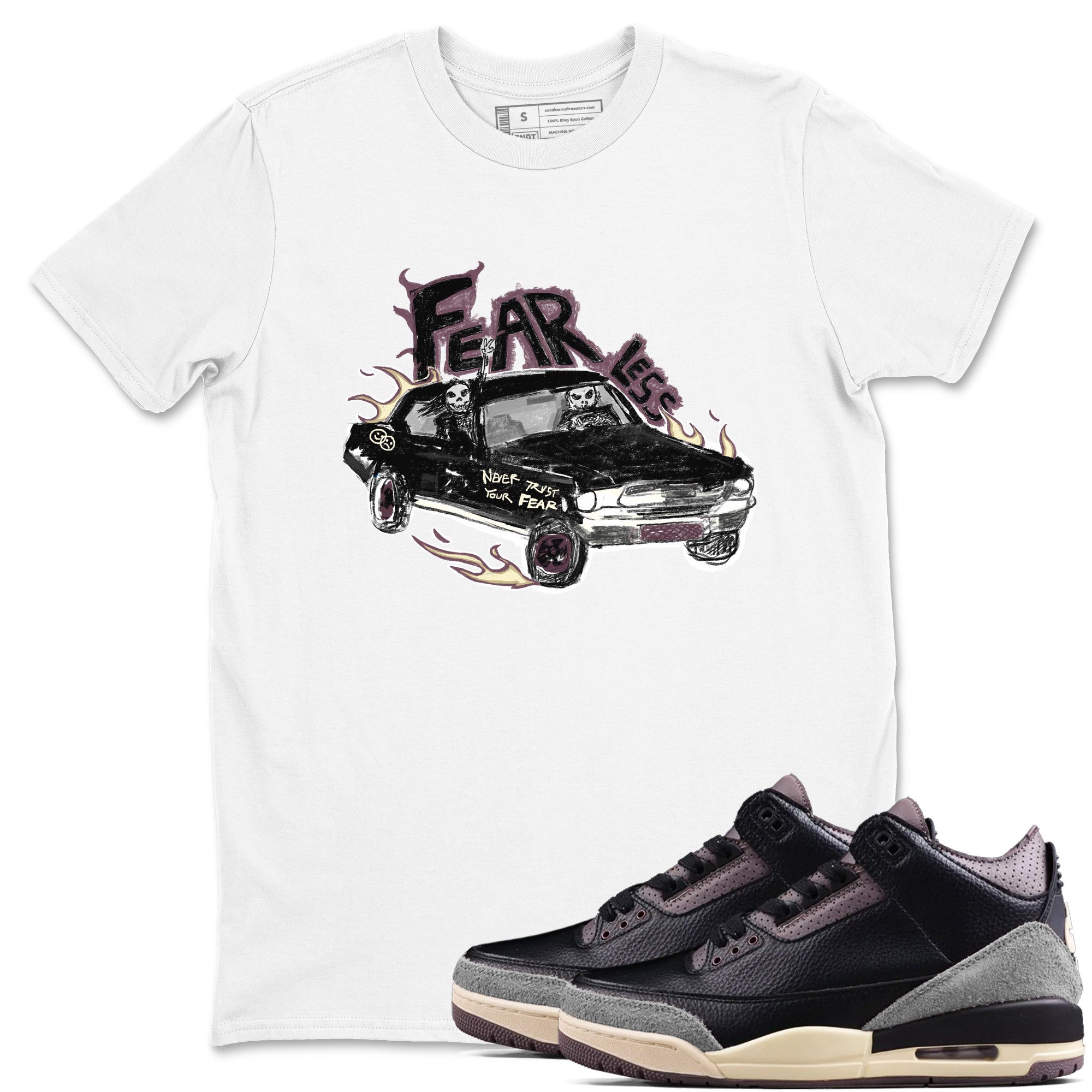 Fearless Car snkmatch Tees - Air Jordan 3 A Ma Maniere x Black
