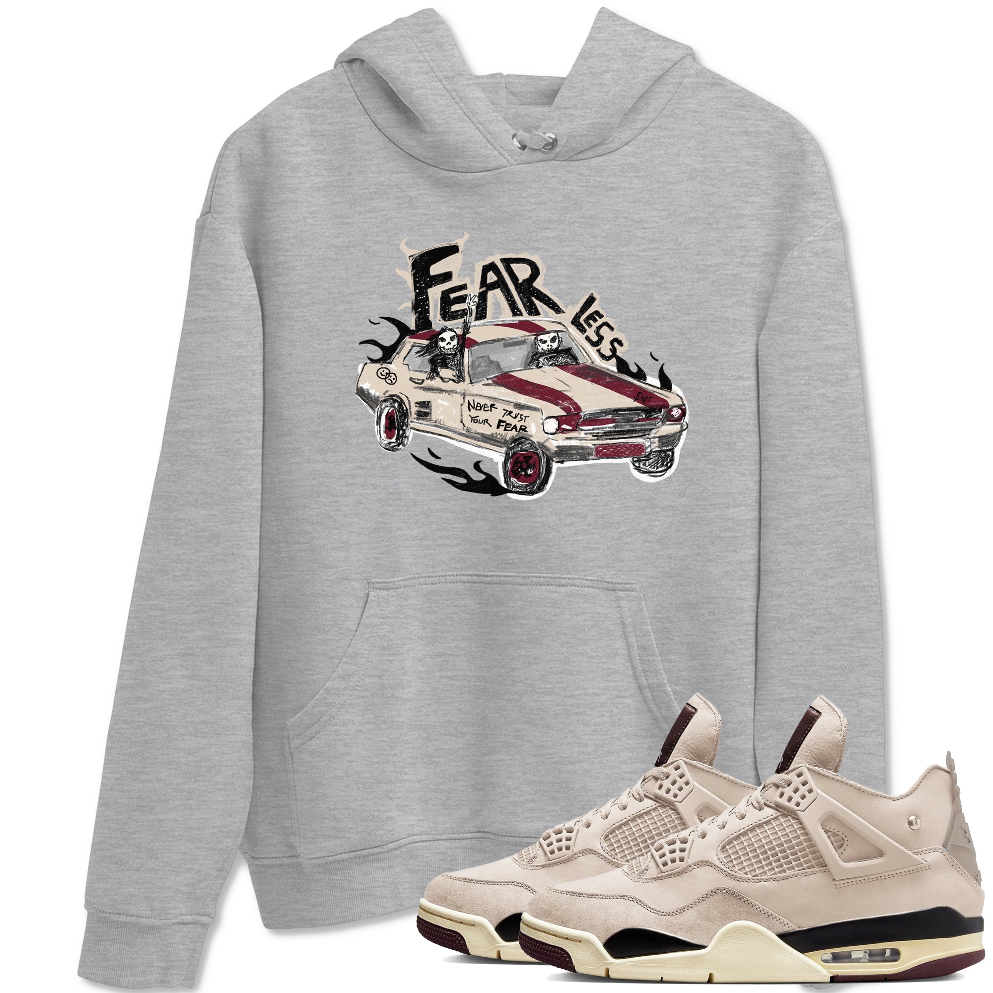 Fearless Car snkmatch Tees - Air Jordan 4 A Ma Maniere x Fossil Stone