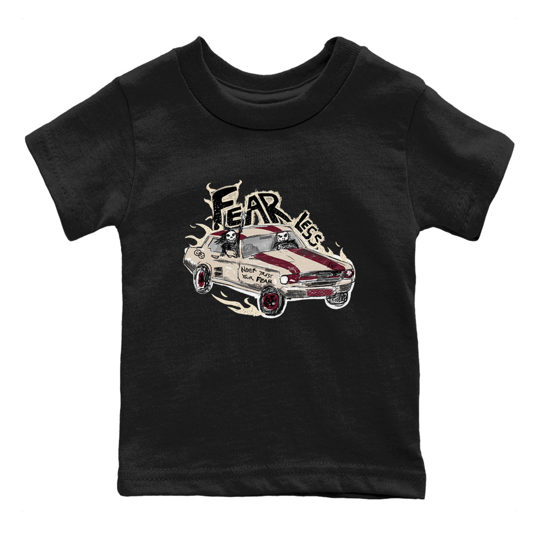 Fearless Car snkmatch Tees Kids - Air Jordan 4 A Ma Maniere x Fossil Stone