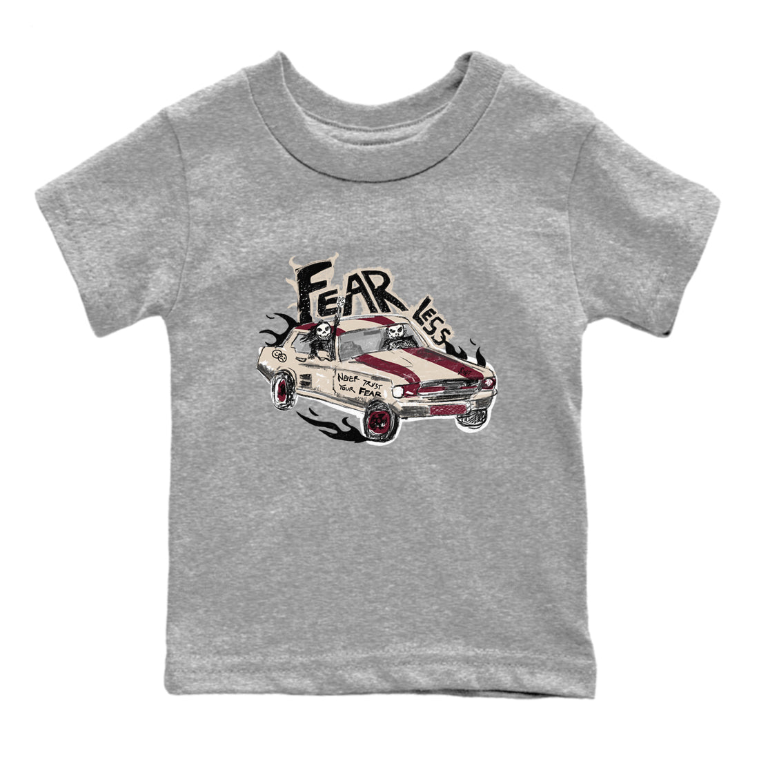 Fearless Car snkmatch Tees Kids - Air Jordan 4 A Ma Maniere x Fossil Stone