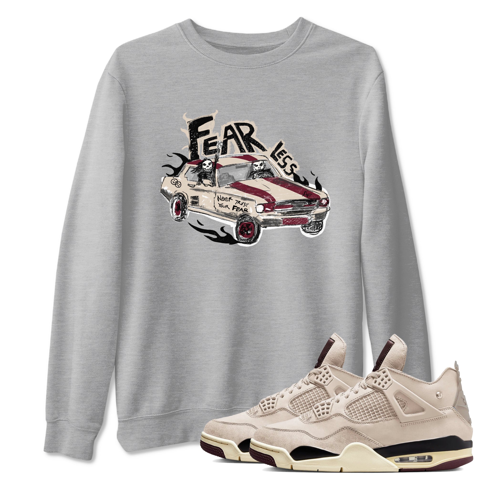 Fearless Car snkmatch Tees - Air Jordan 4 A Ma Maniere x Fossil Stone