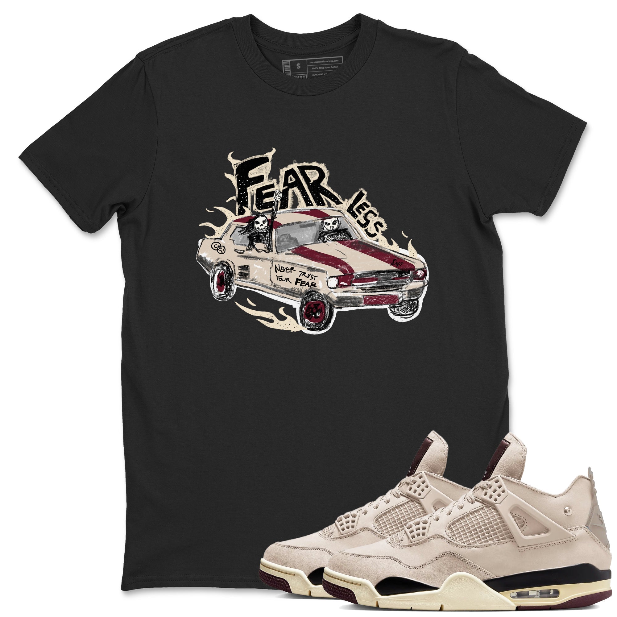 Fearless Car snkmatch Tees - Air Jordan 4 A Ma Maniere x Fossil Stone
