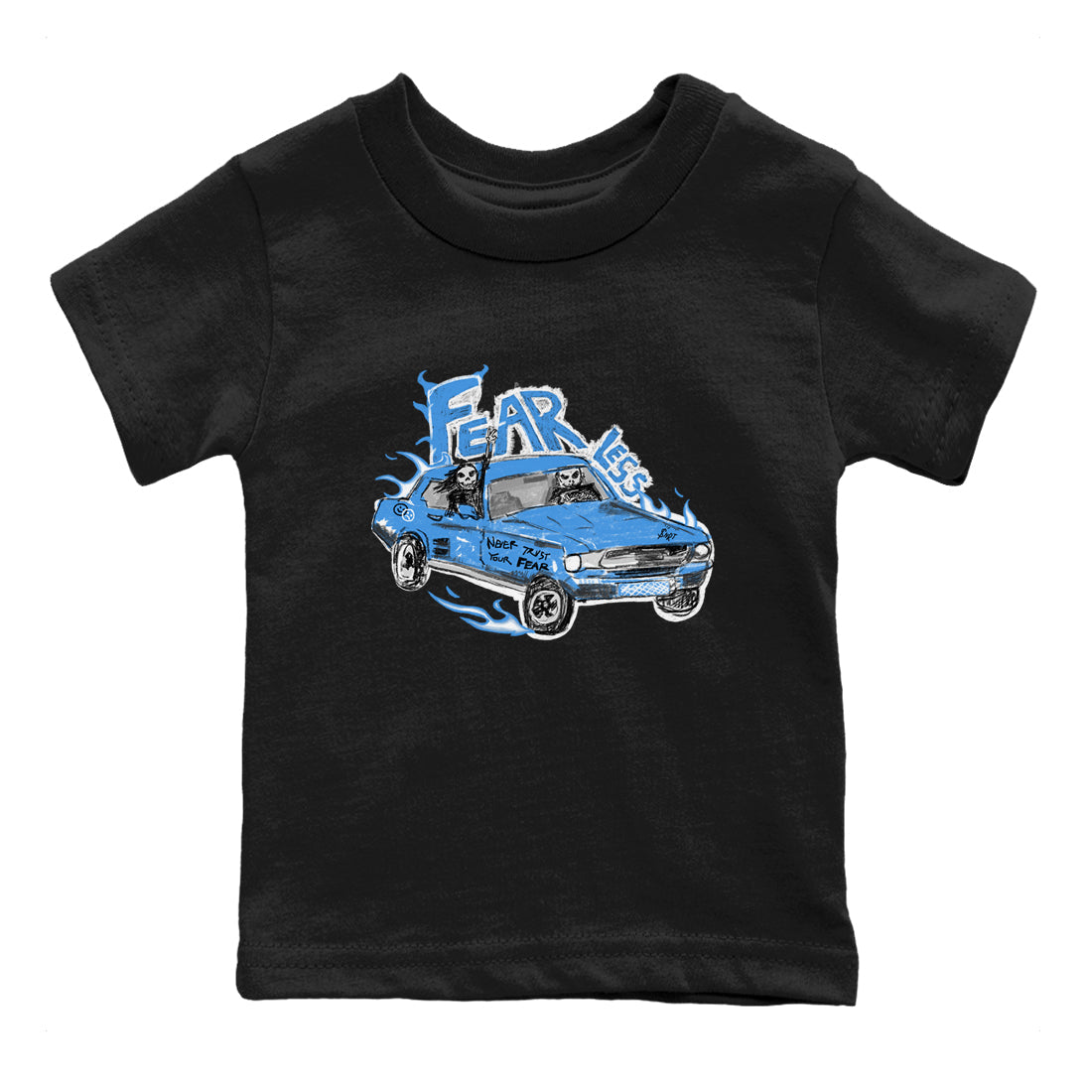 Fearless Car snkmatch Tees Kids - Air Jordan 4 Military Blue