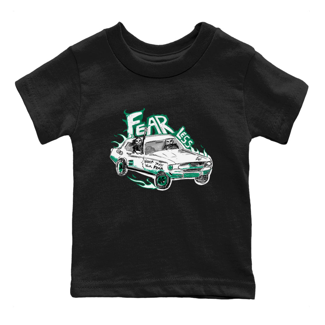 Fearless Car snkmatch Tees Kids - Air Jordan 4 Oxidized Green
