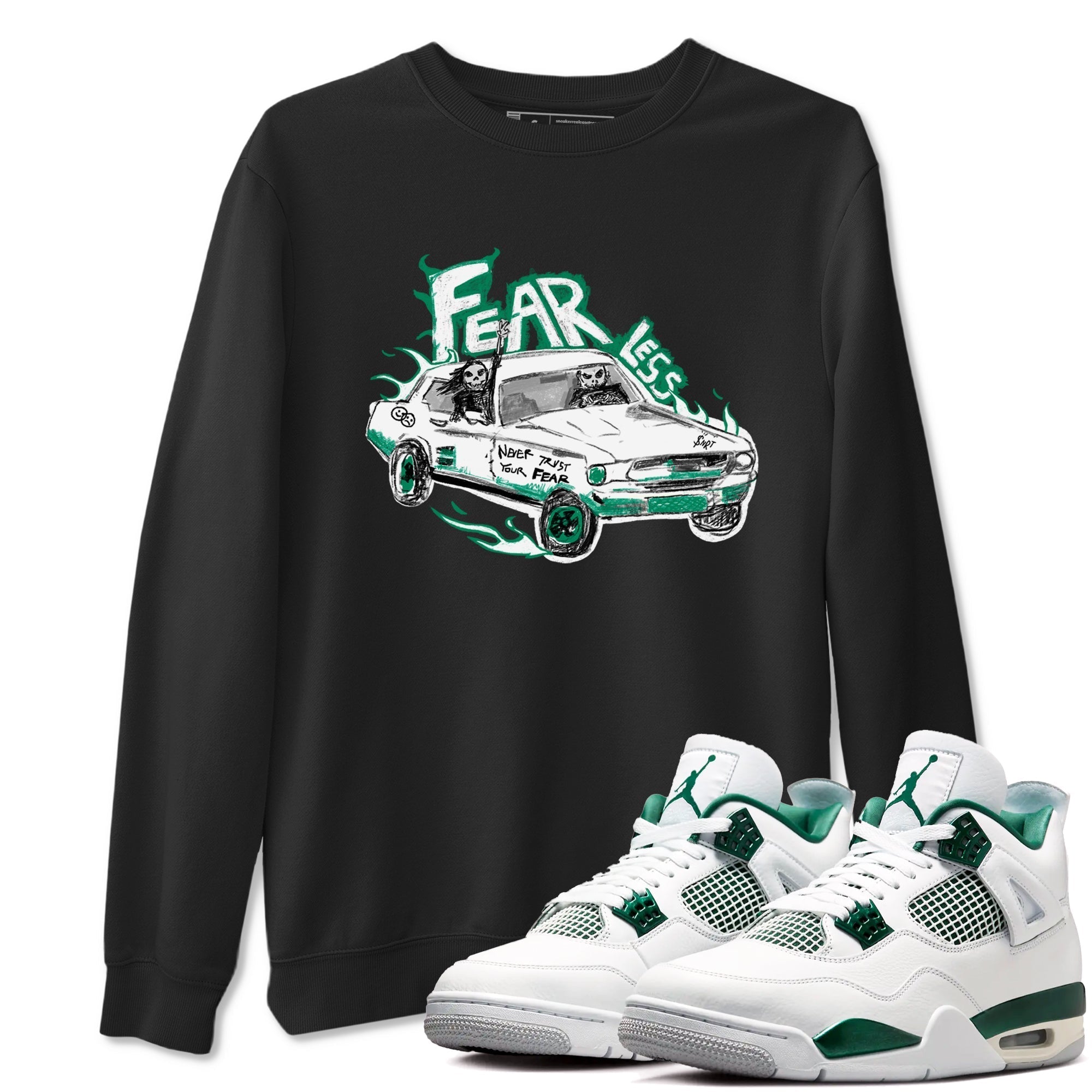 Fearless Car snkmatch Tees - Air Jordan 4 Oxidized Green
