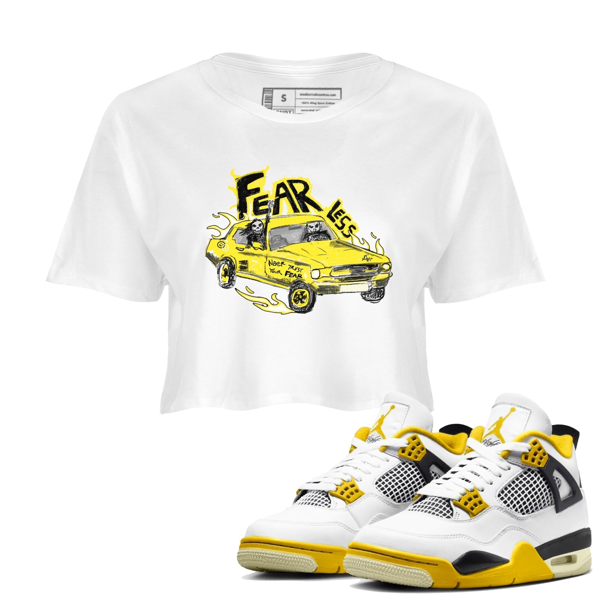 Fearless Car snkmatch Women's Top - Air Jordan 4 Vivid Sulfur