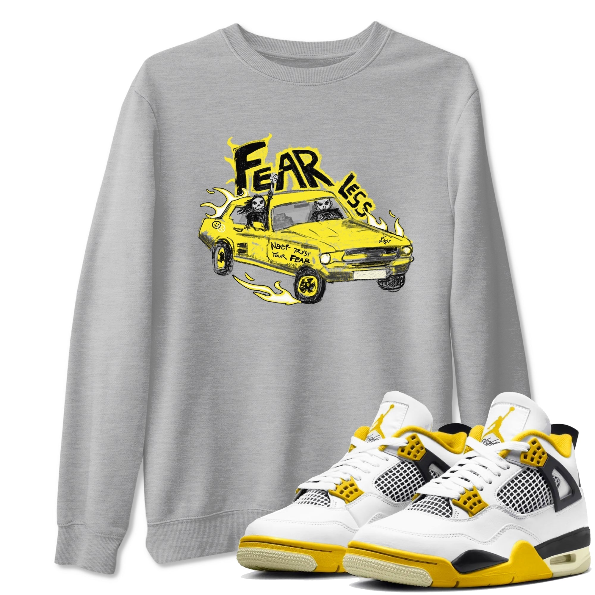 Fearless Car snkmatch Tees - Air Jordan 4 Vivid Sulfur