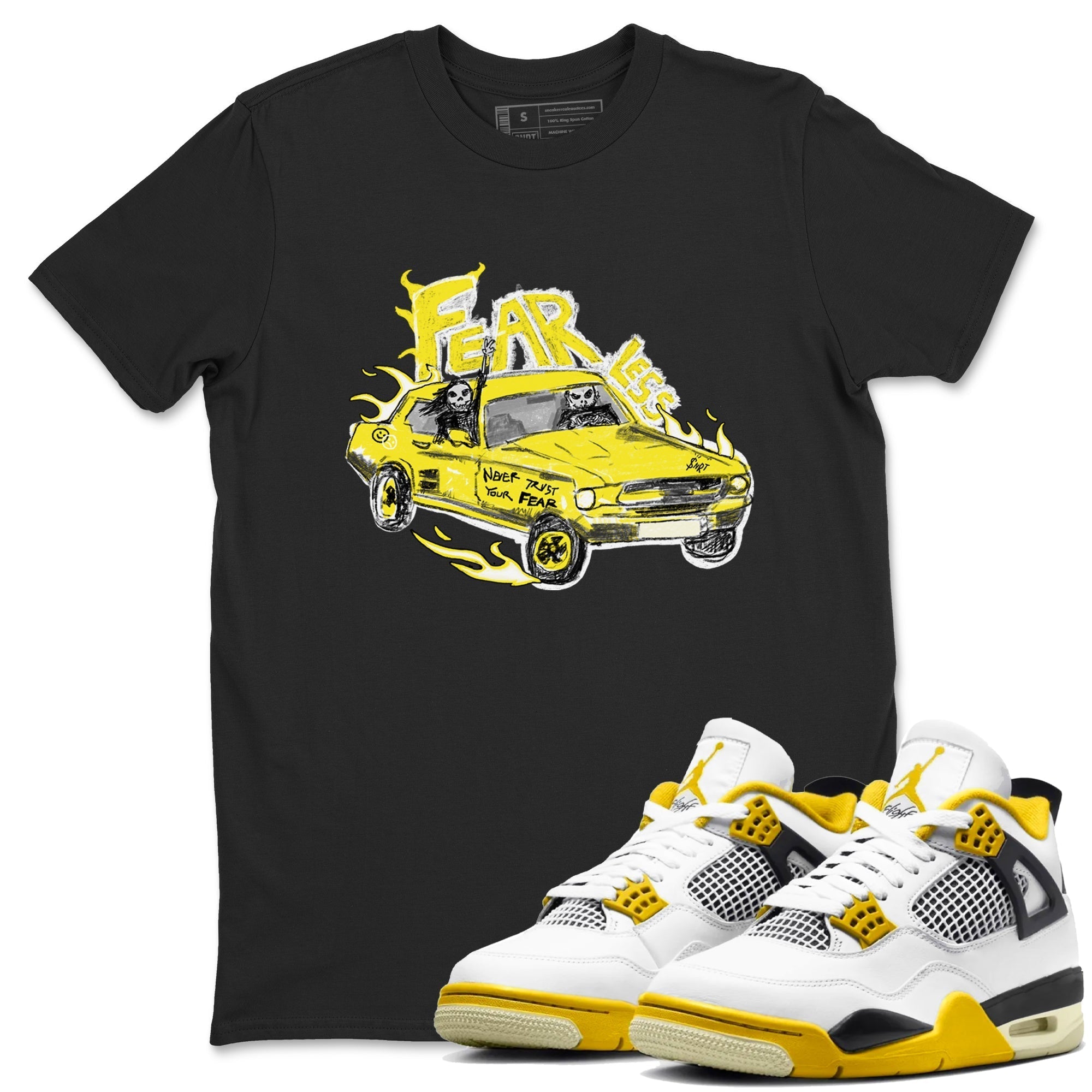 Fearless Car snkmatch Tees - Air Jordan 4 Vivid Sulfur