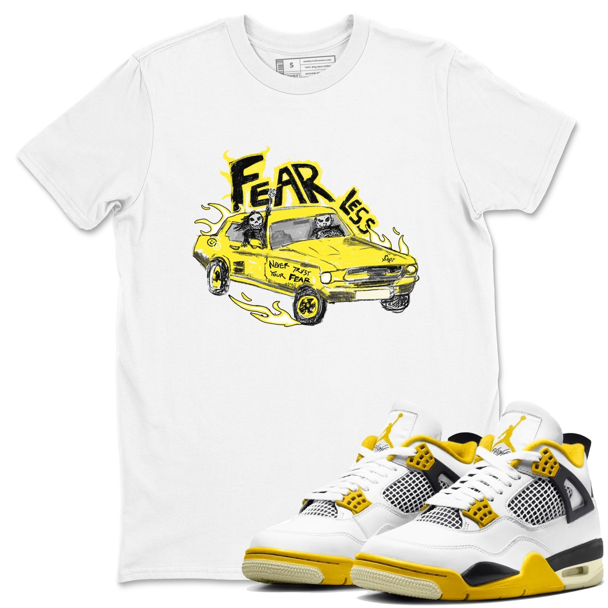 Fearless Car snkmatch Tees - Air Jordan 4 Vivid Sulfur