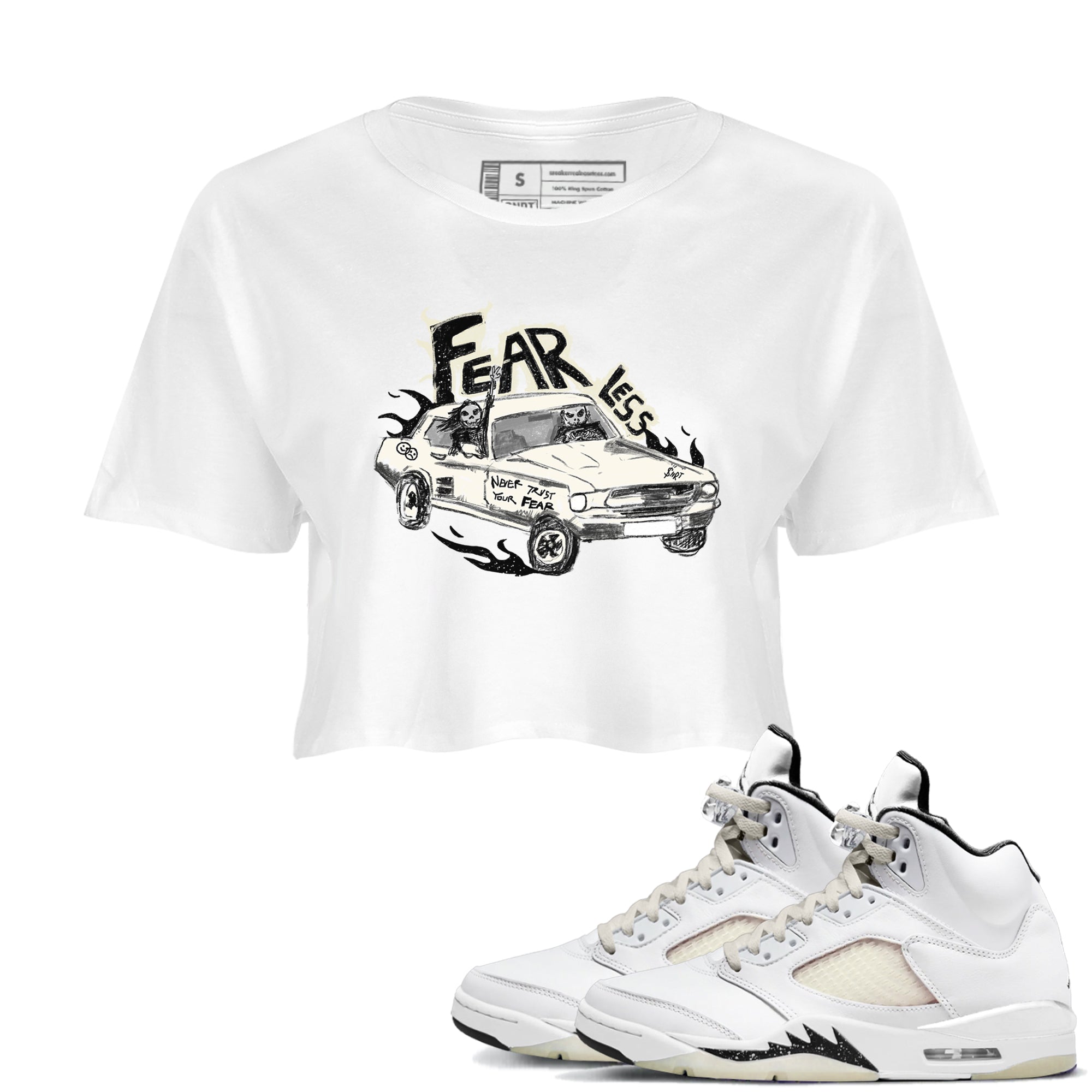 Fearless Car snkmatch Women's Top - Air Jordan 5 Sail