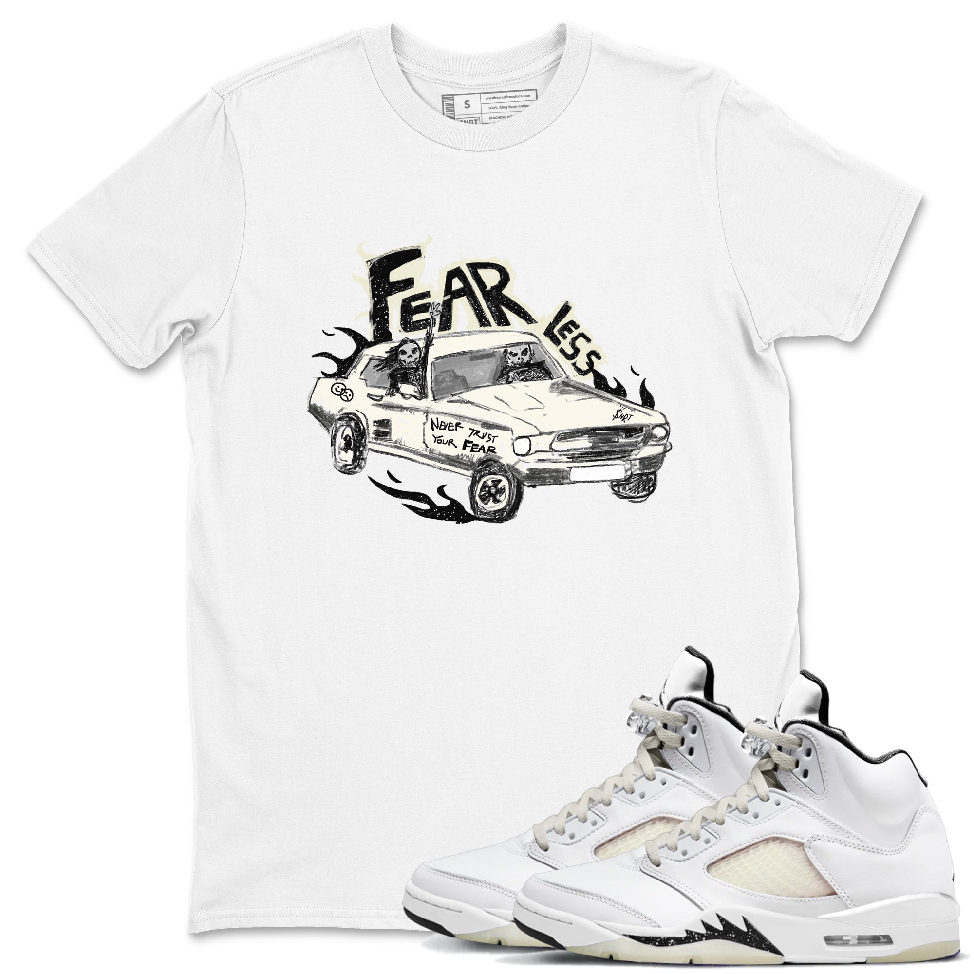 Fearless Car snkmatch Tees - Air Jordan 5 Sail
