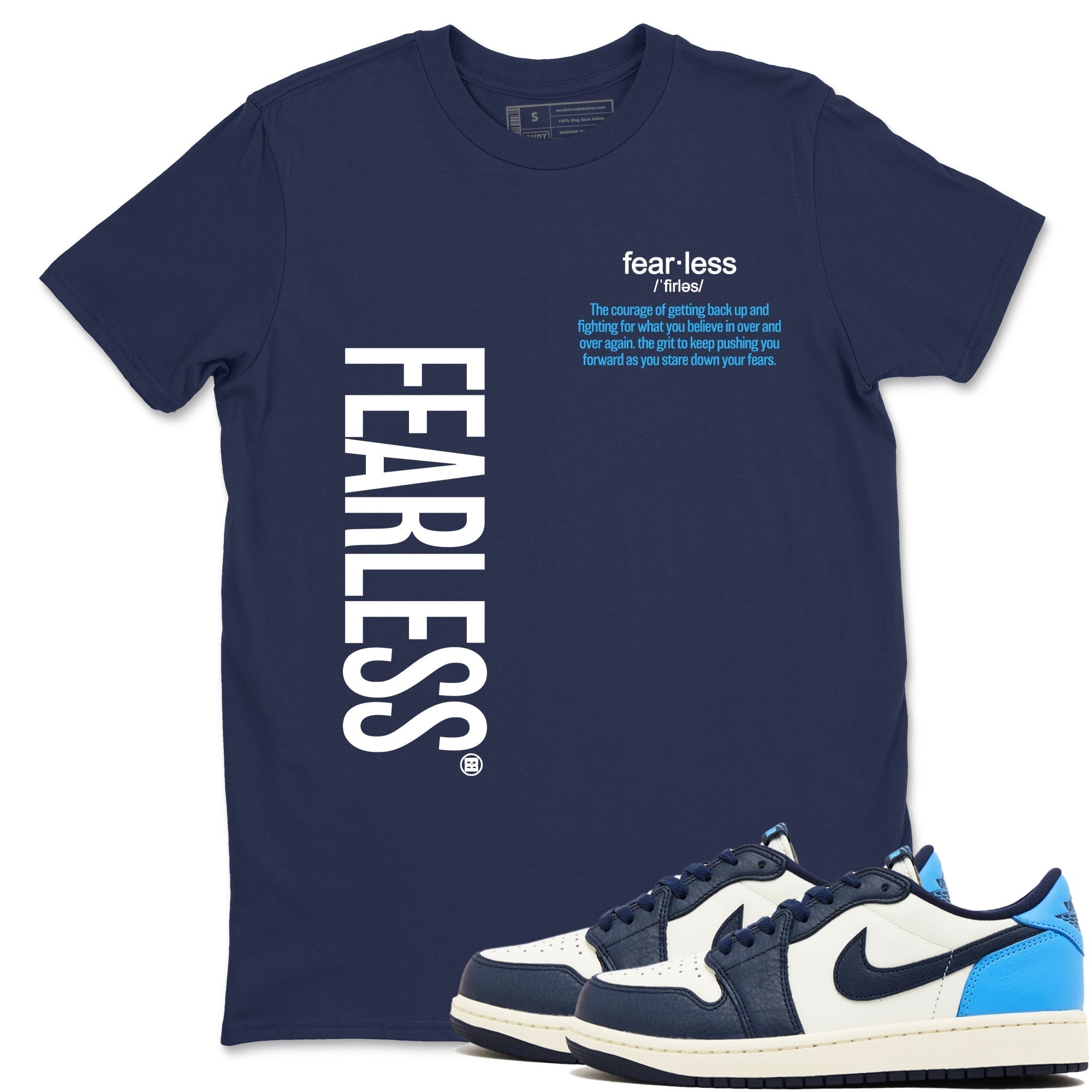 Fearless Definition snkmatch Tees - Air Jordan 1 Obsidian