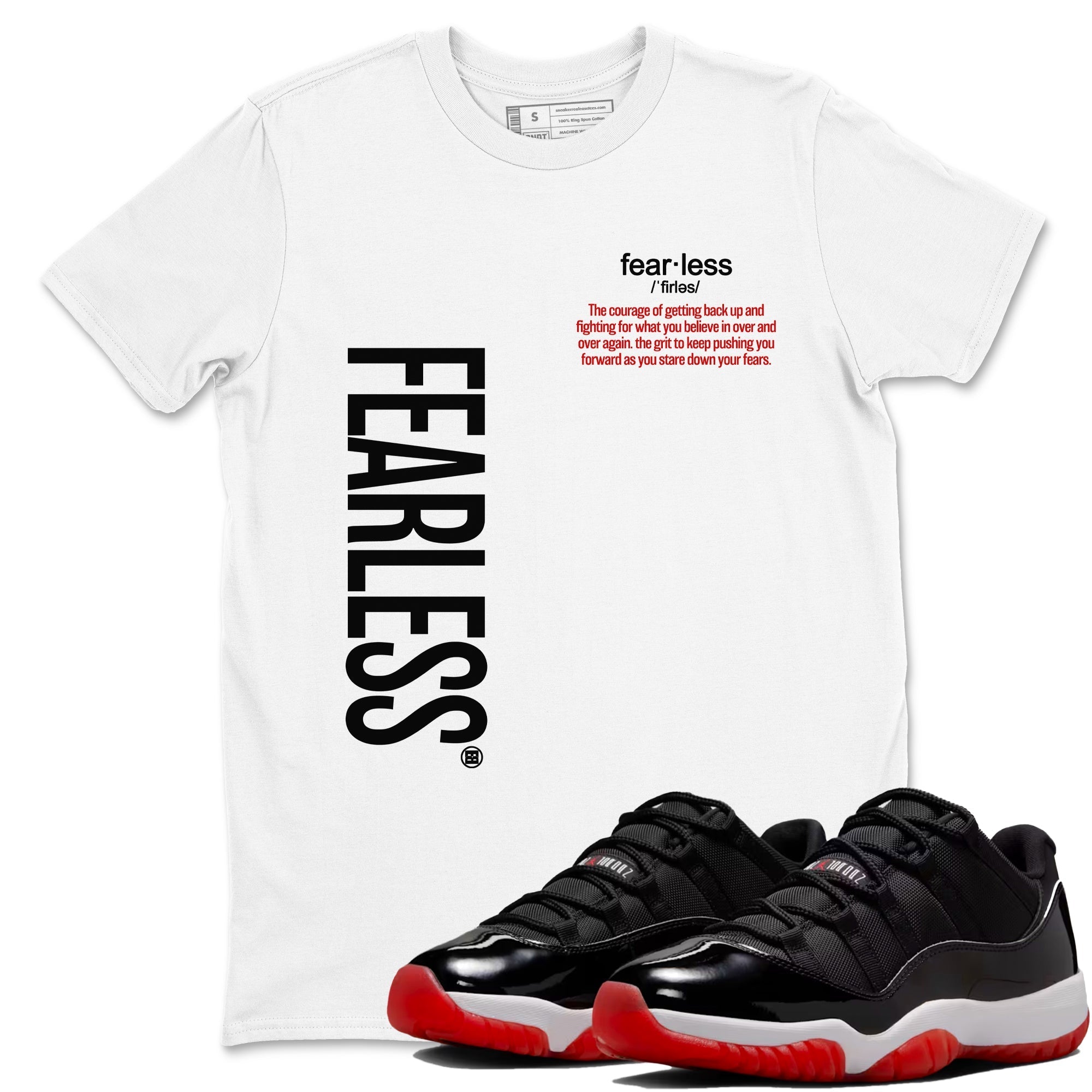 Fearless Definition snkmatch Tees - Air Jordan 11 Bred
