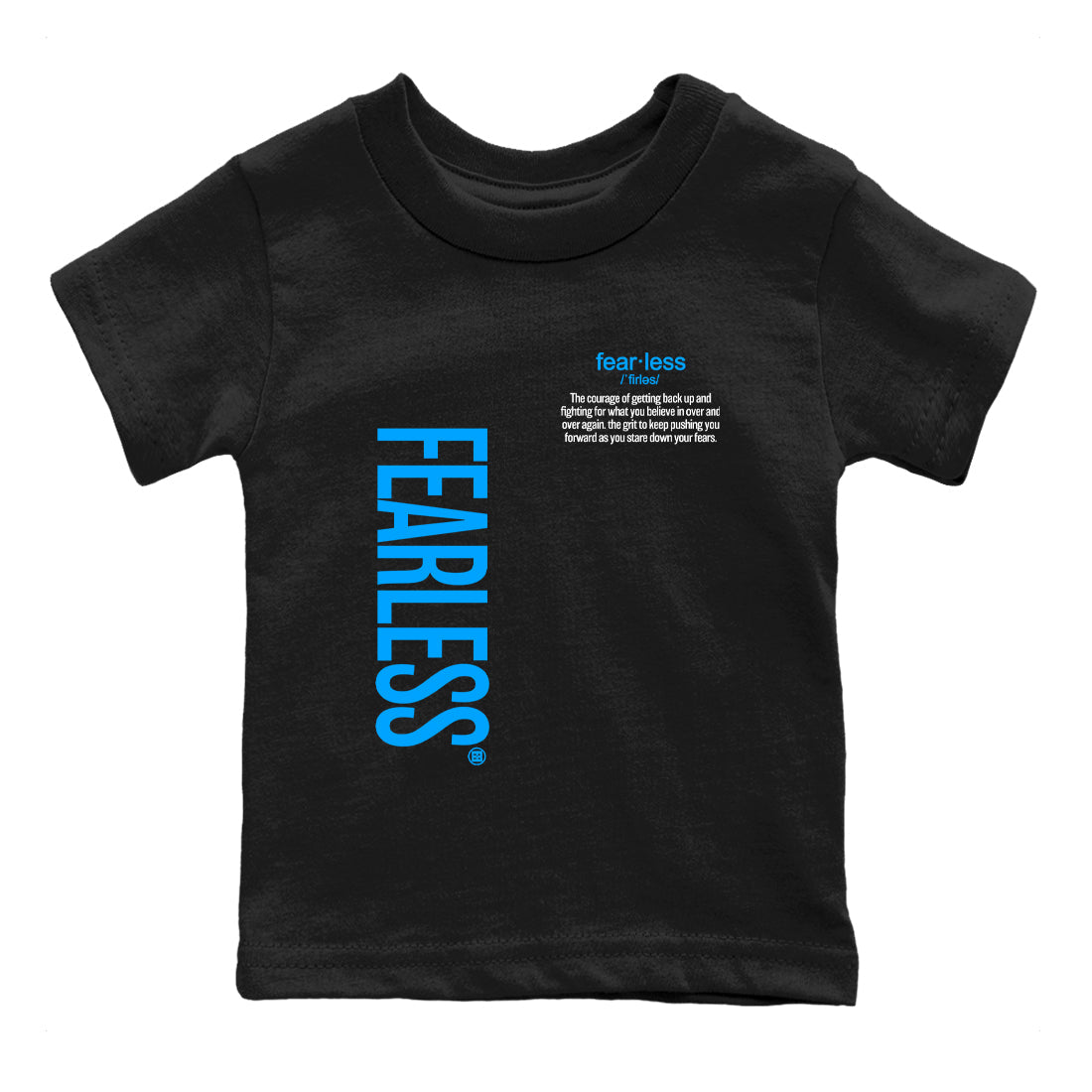 Fearless Definition snkmatch Tees Kids - Air Jordan 12 White and University Blue