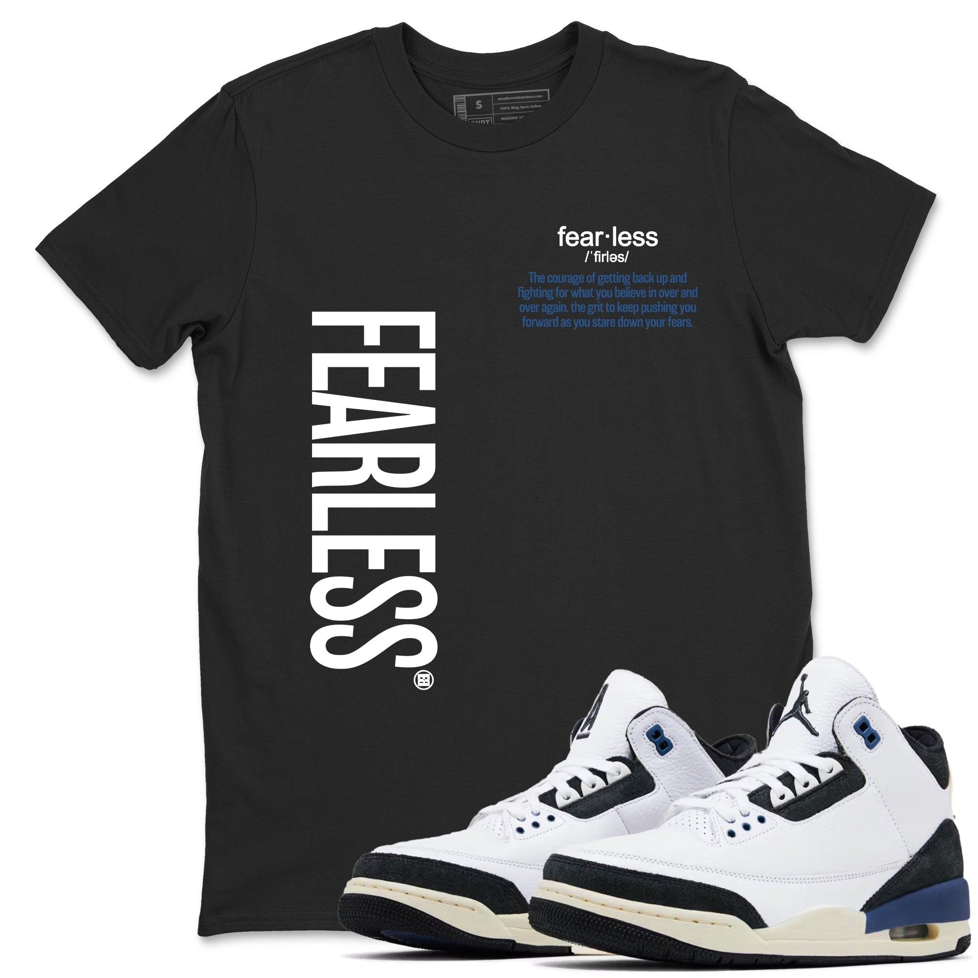 Fearless Definition snkmatch Tees - Air Jordan 3 A Ma Maniere x Diffused Blue