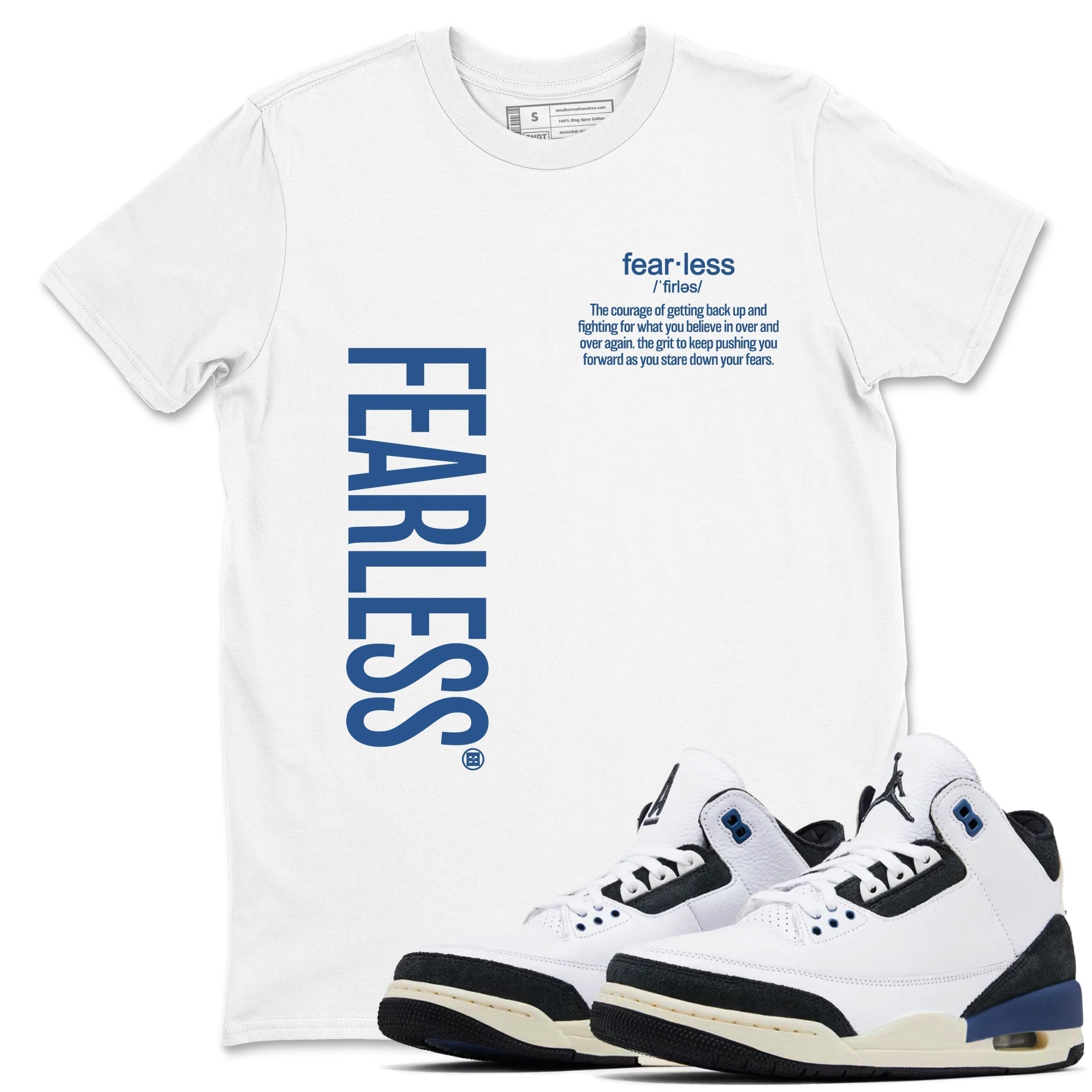 Fearless Definition snkmatch Tees - Air Jordan 3 A Ma Maniere x Diffused Blue
