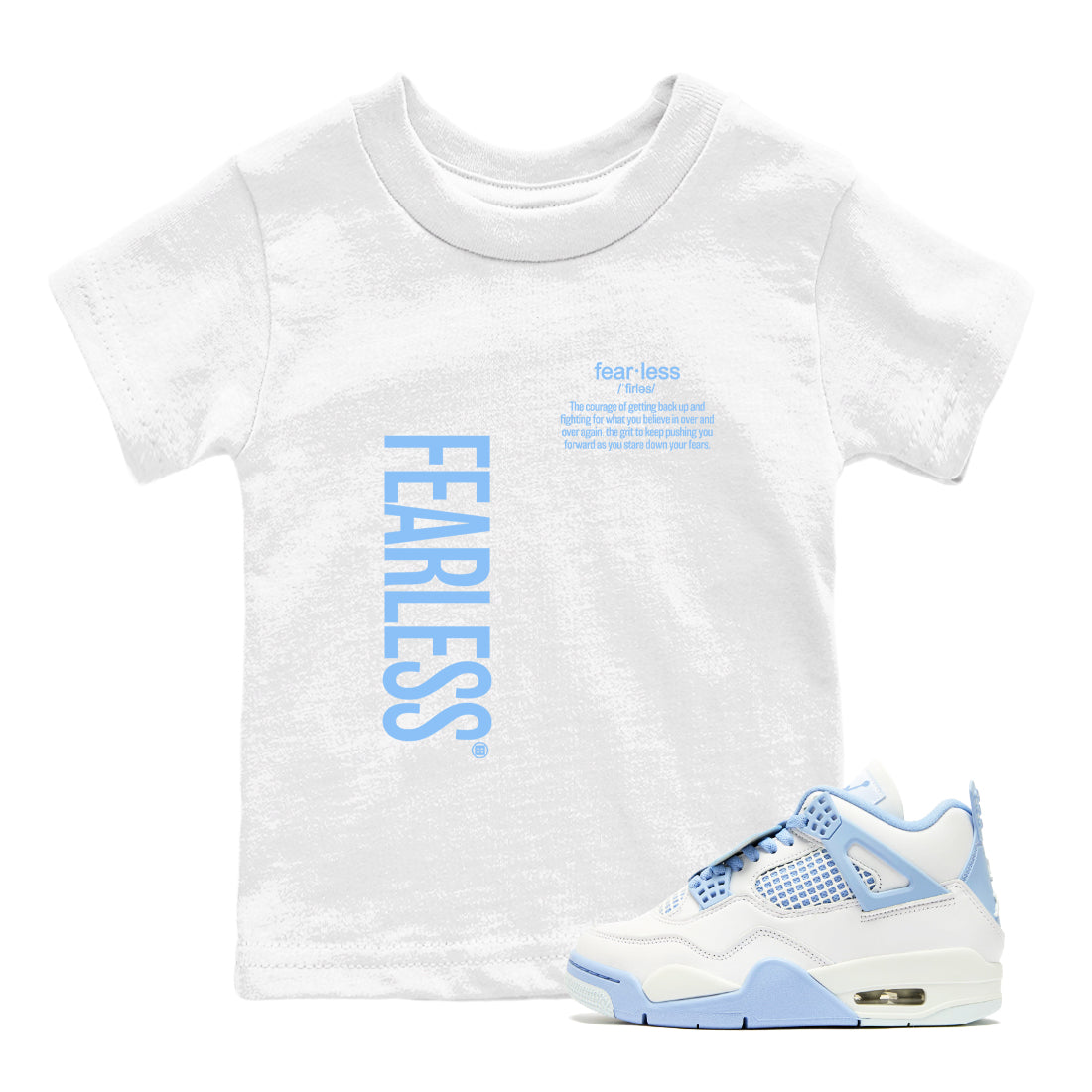 Fearless Definition snkmatch Tees Kids - Air Jordan 4 Forget Me Not