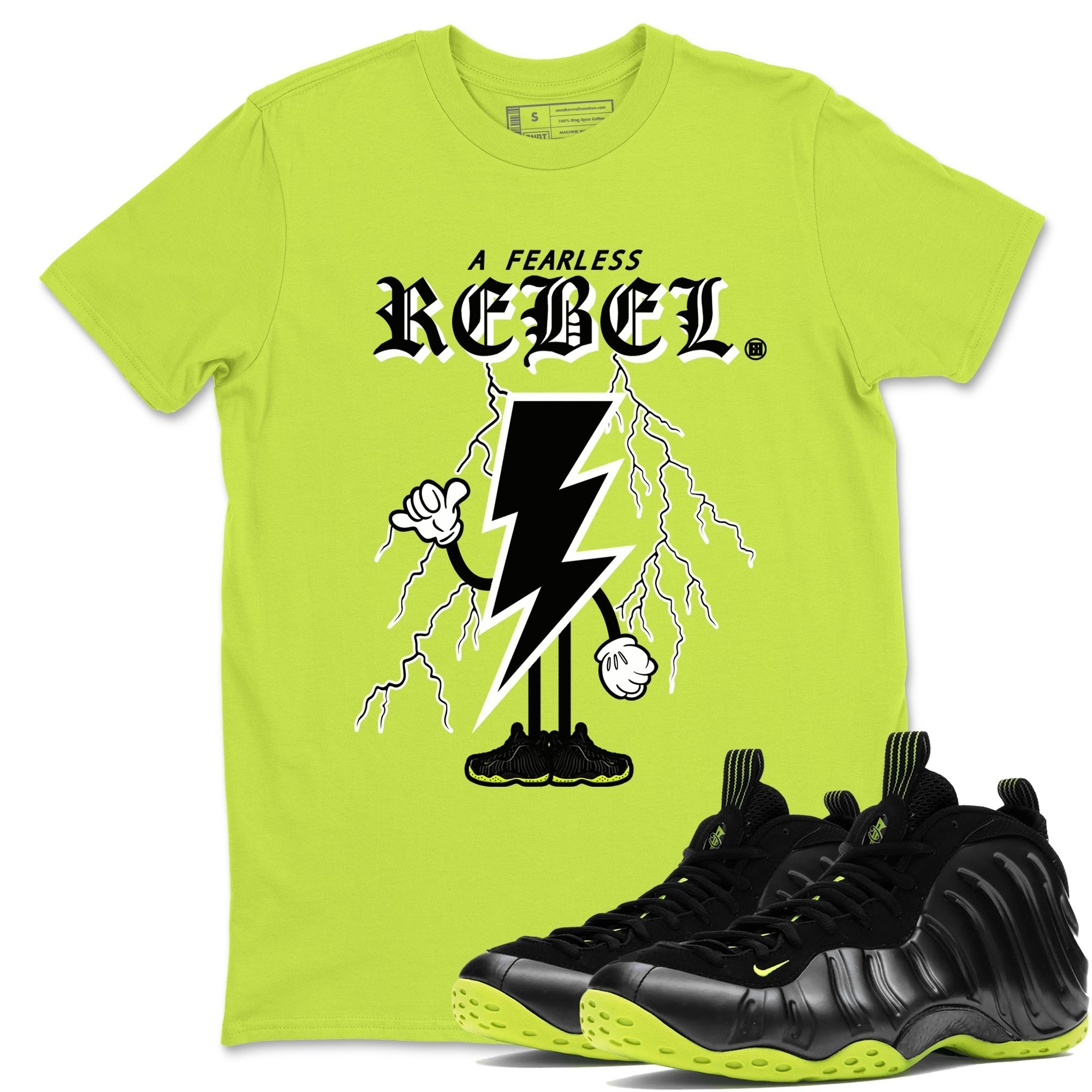 Fearless Rebel snkmatch Tees - Air Foamposite One Black Volt