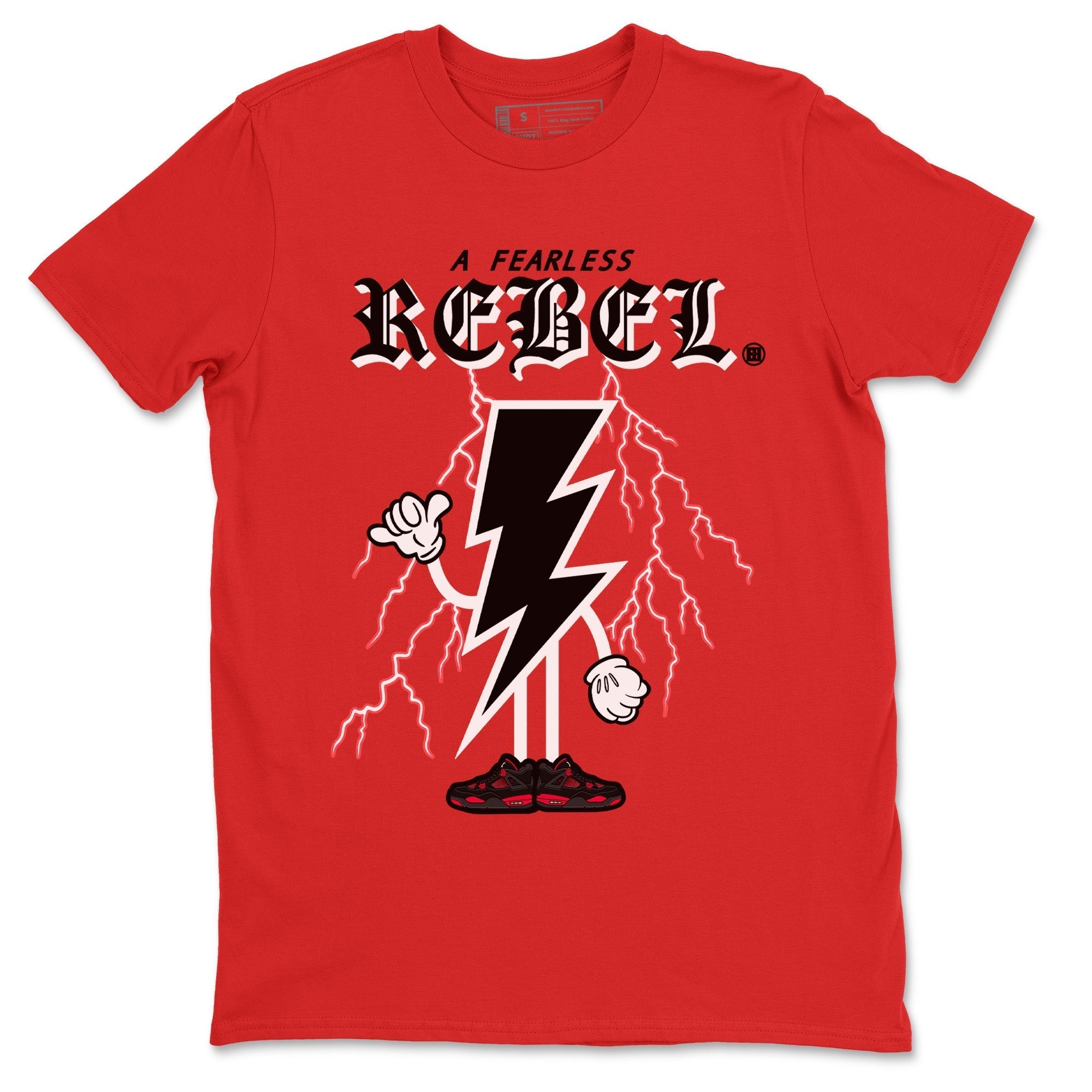 Fearless Rebel Unisex Tops - Air Jordan 4 Red Thunder